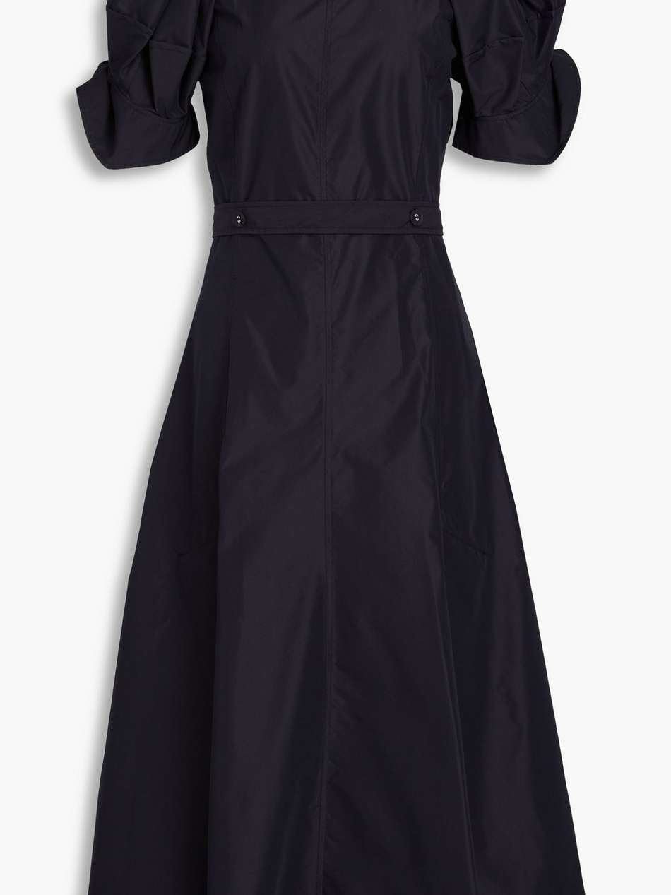 cotton-blend poplin midi dress