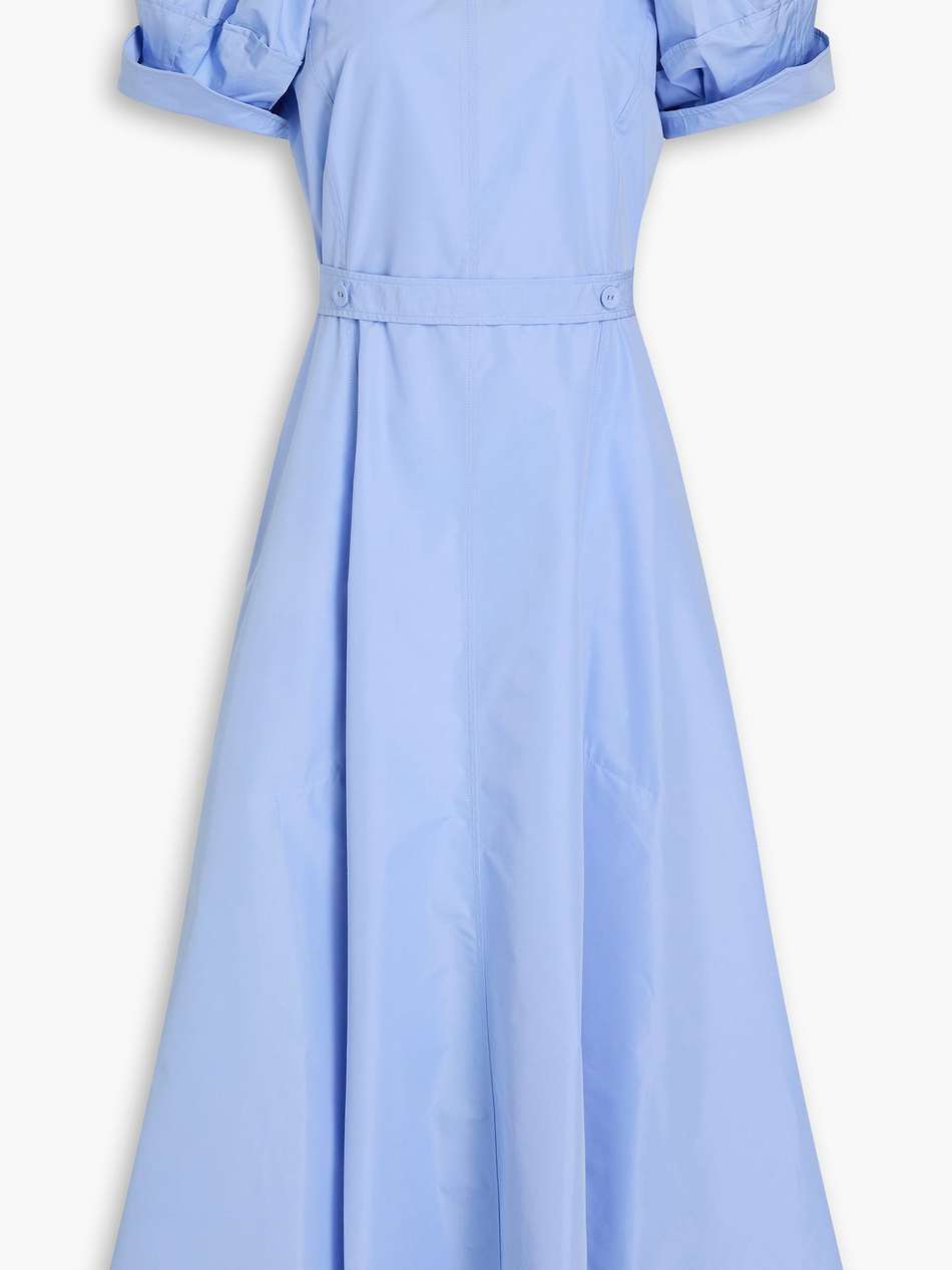 cotton-blend poplin midi dress