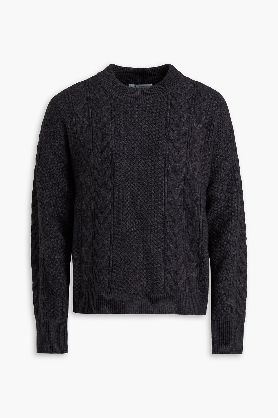 le 17 septembre - cable-knit wool-blend sweater - gray - it 46