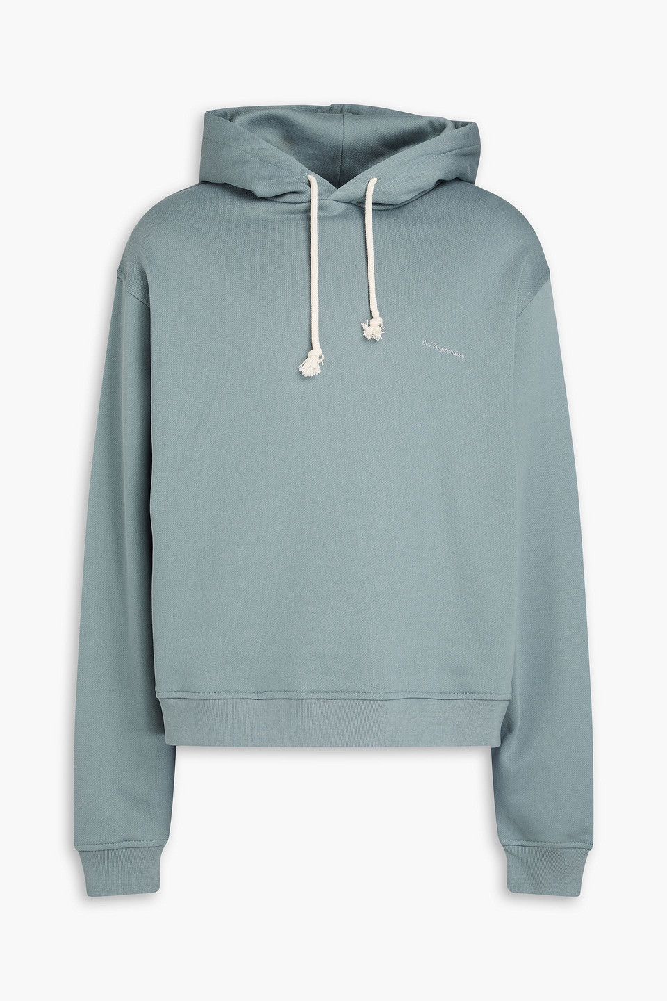 Le 17 Septembre Cotton-jersey Hoodie In Slate Blue