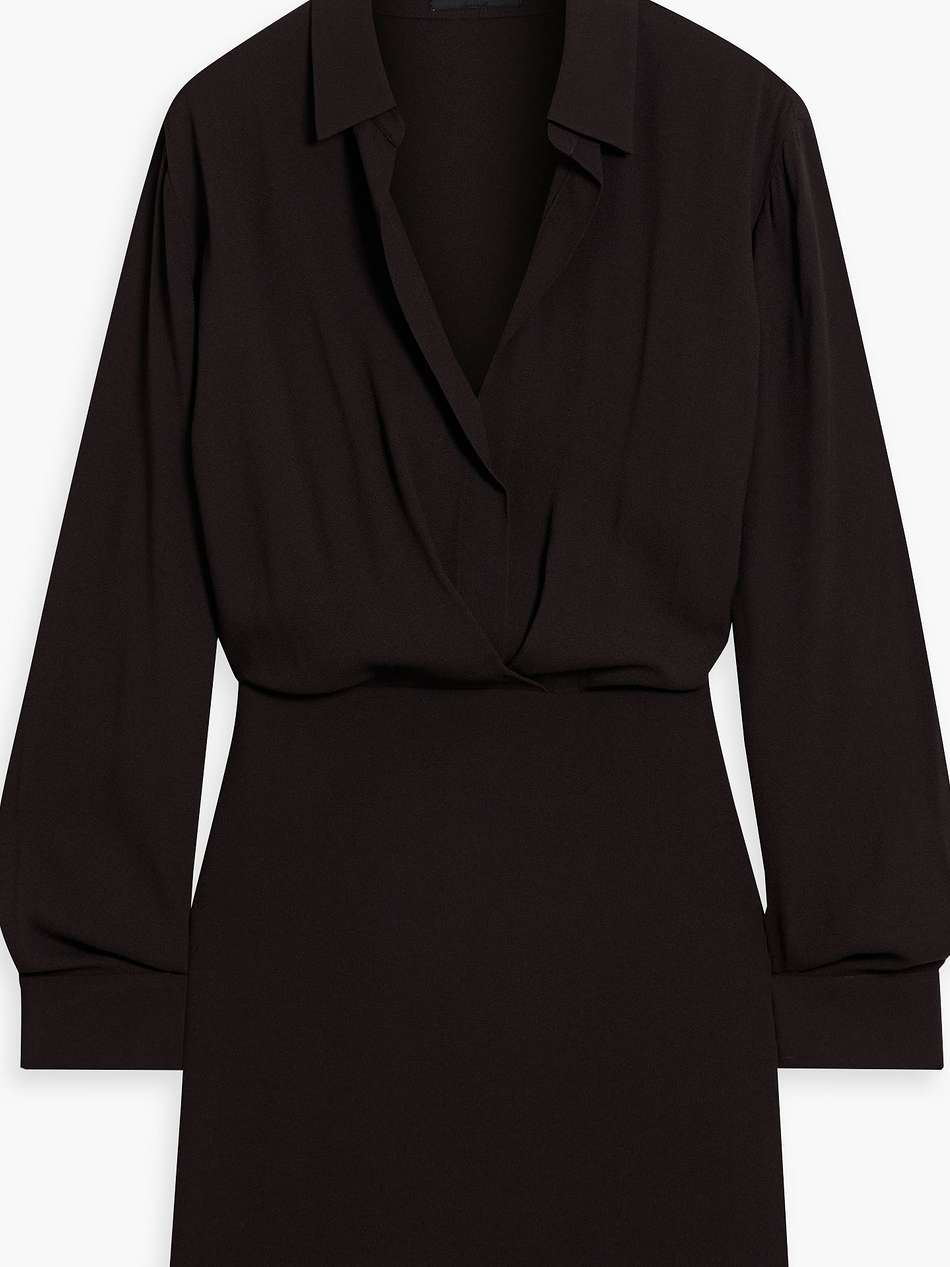 draped crepe mini dress