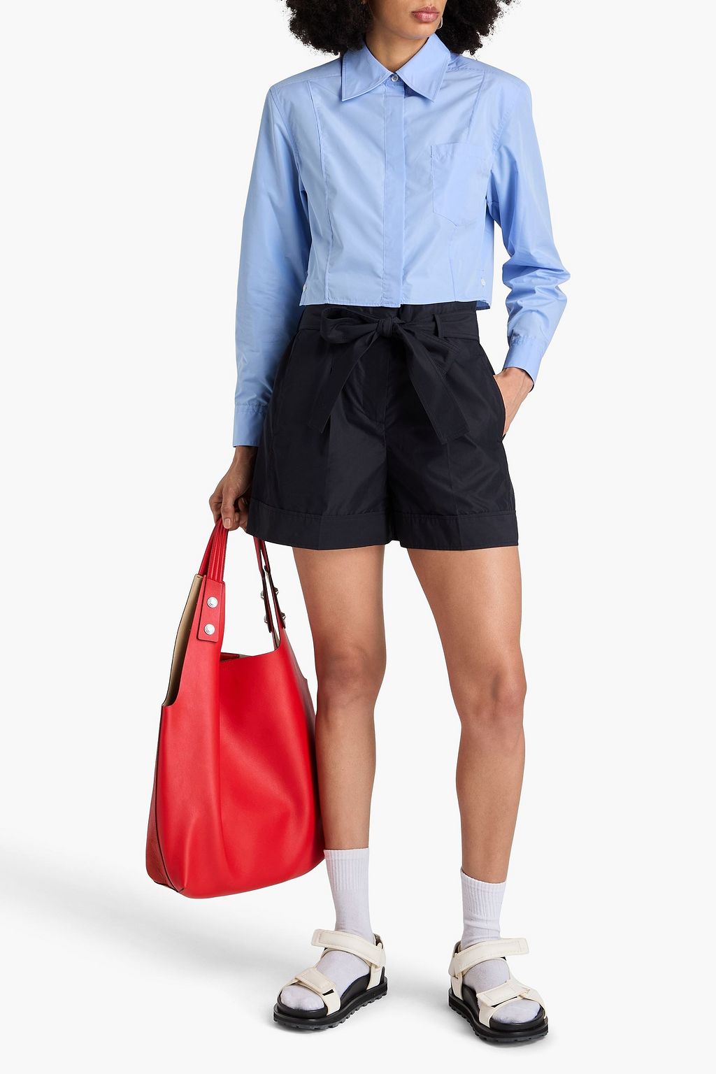 3.1 PHILLIP LIM Belted cotton-blend shorts