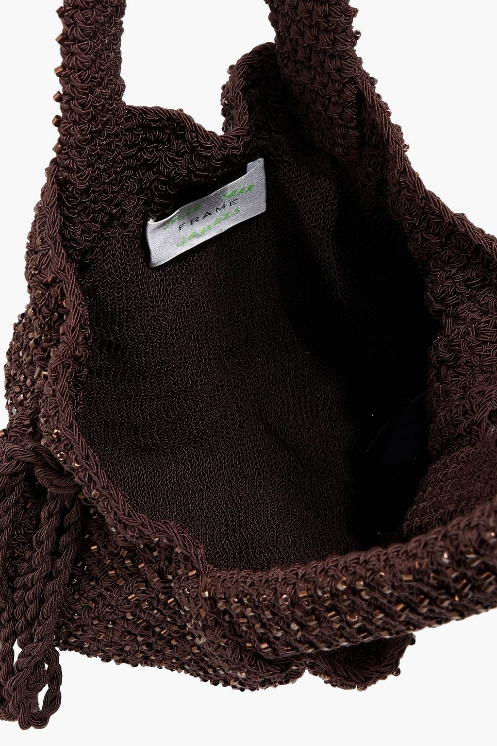 FRAME + Julia Sarr-Jamois beaded crochet tote