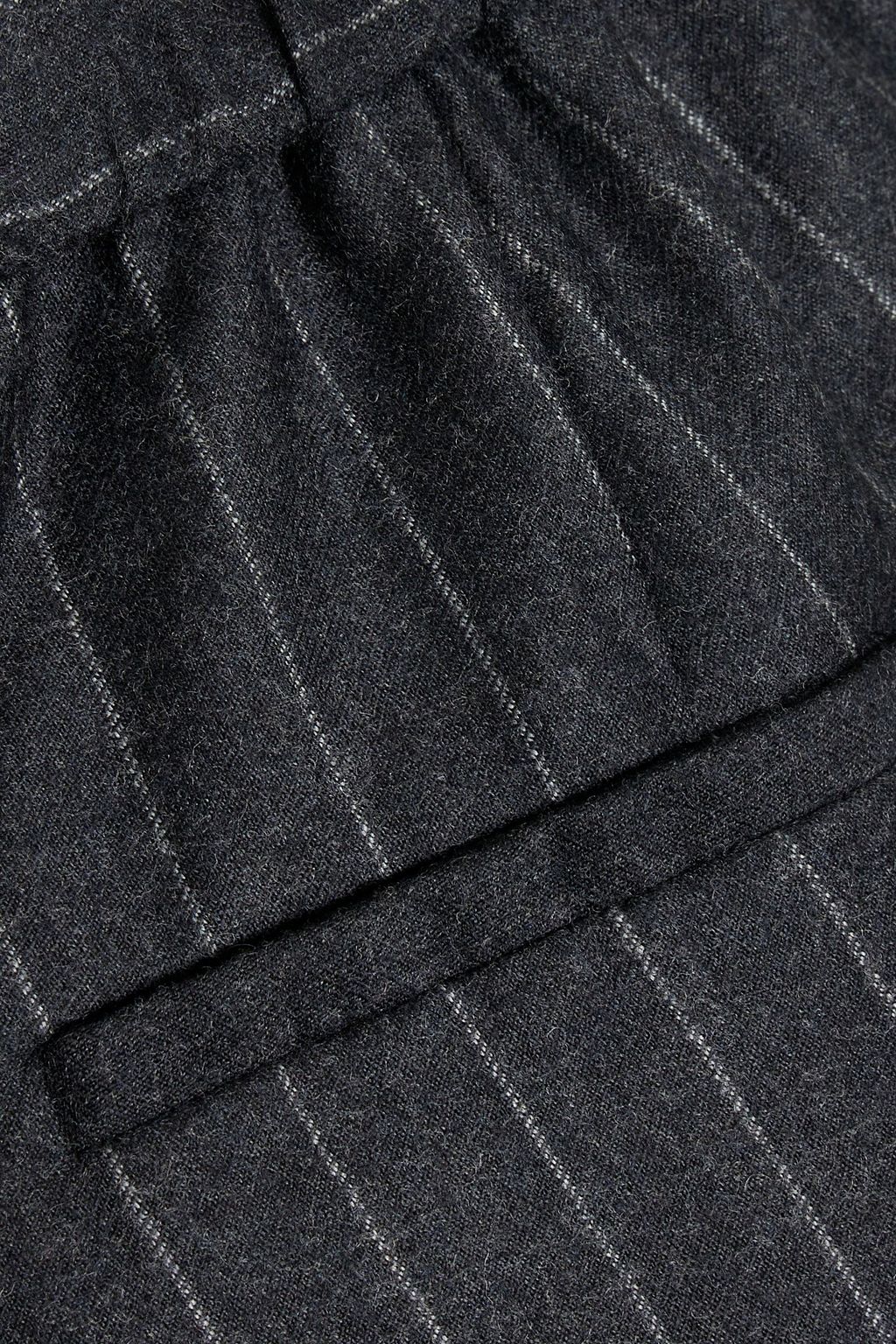 THEORY Cropped pinstriped tweed tapered pants