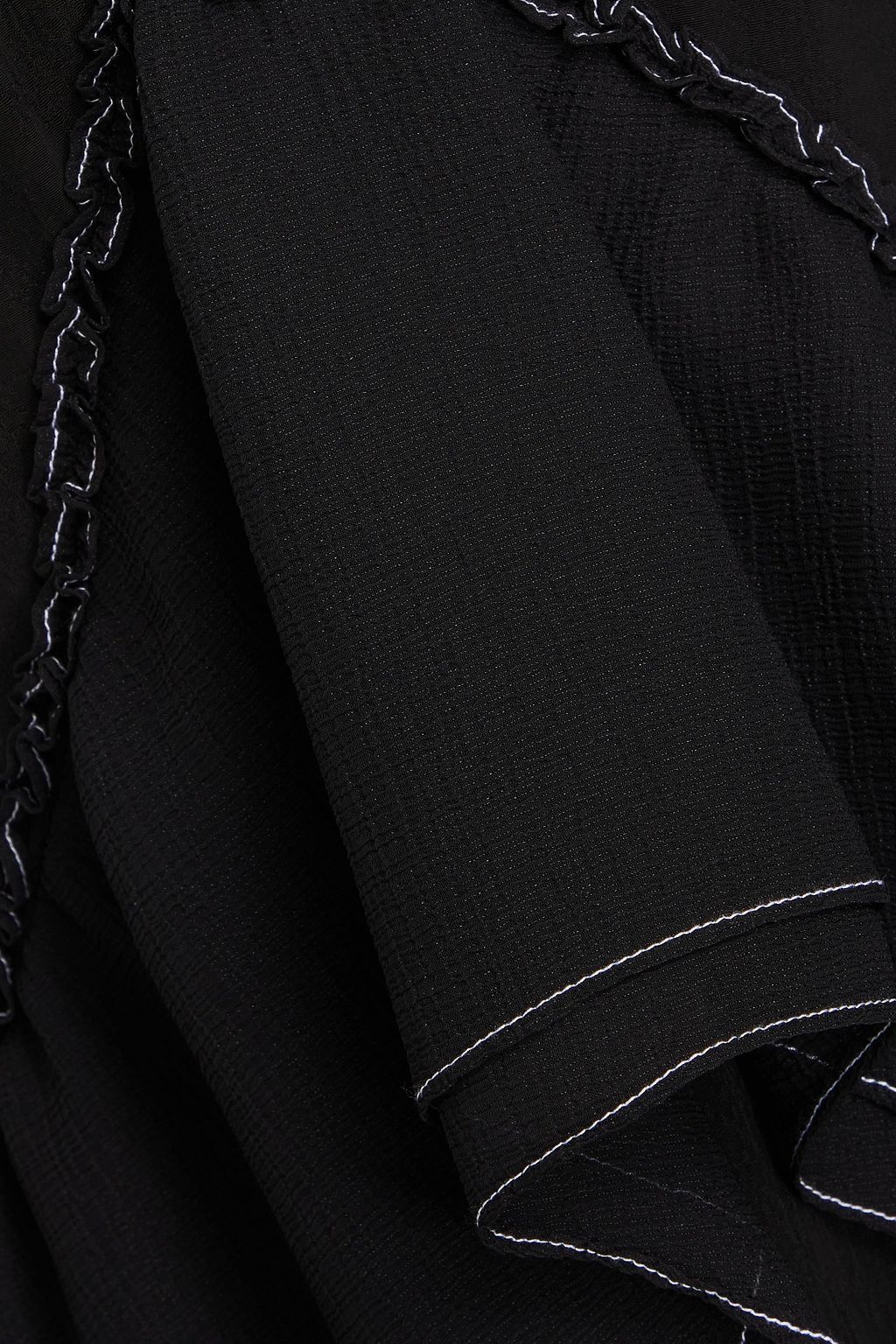 3.1 PHILLIP LIM فستان متوسط الطول من الكريبون مزين بكشاكش وبدرزات بارزة