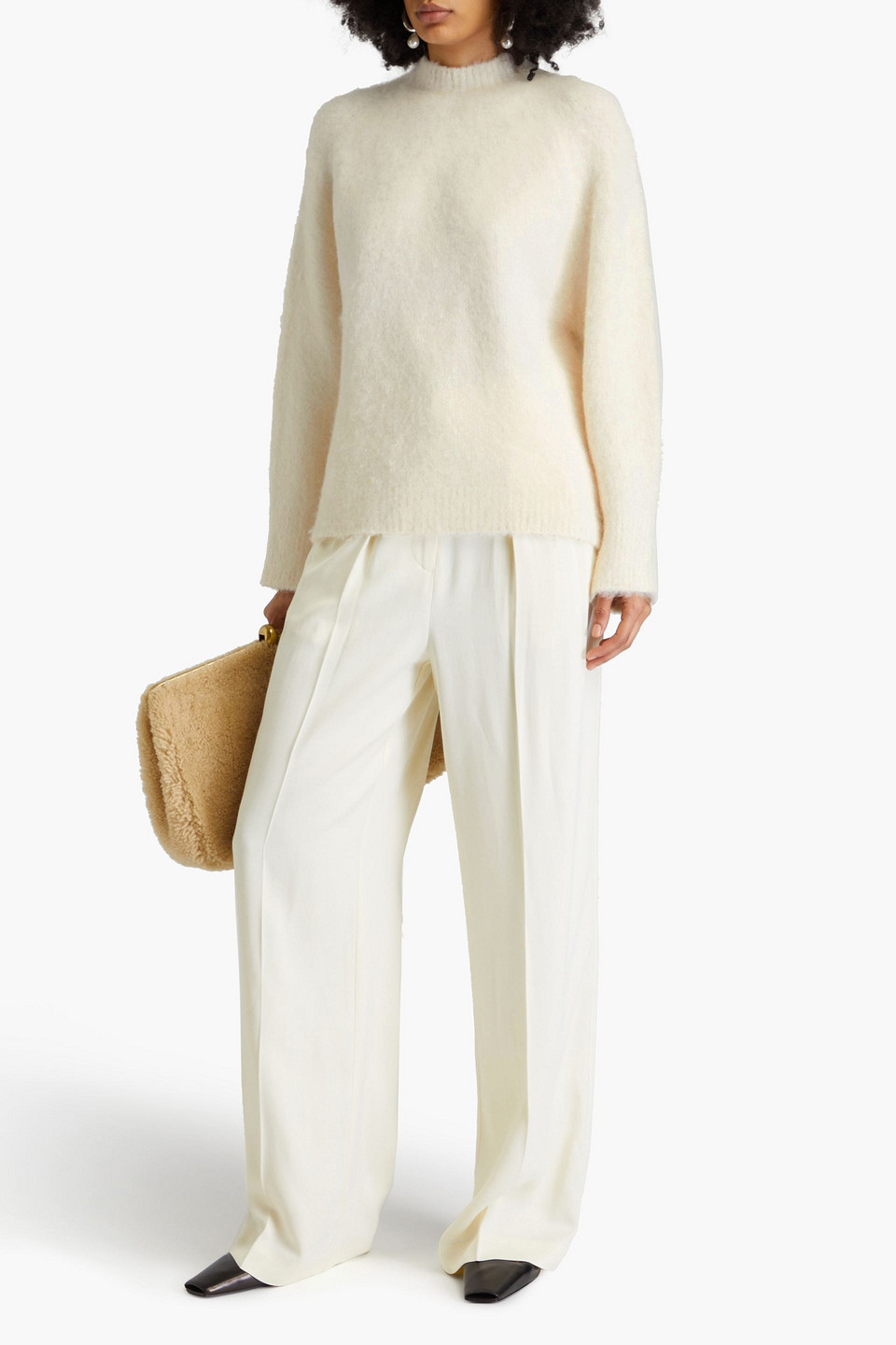 Shop Rohe Alpaca-blend Sweater In Ivory