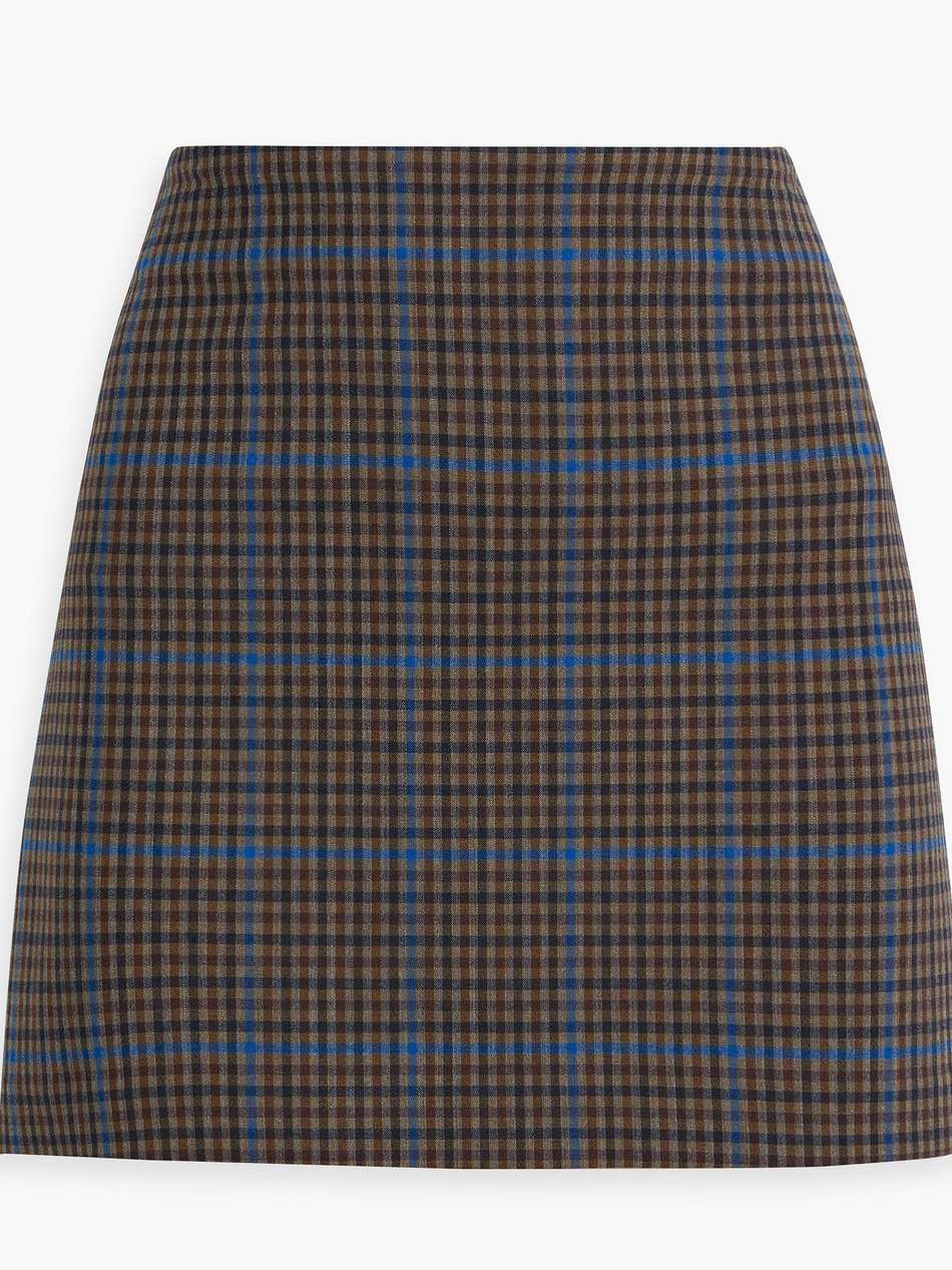 checked tweed mini skirt