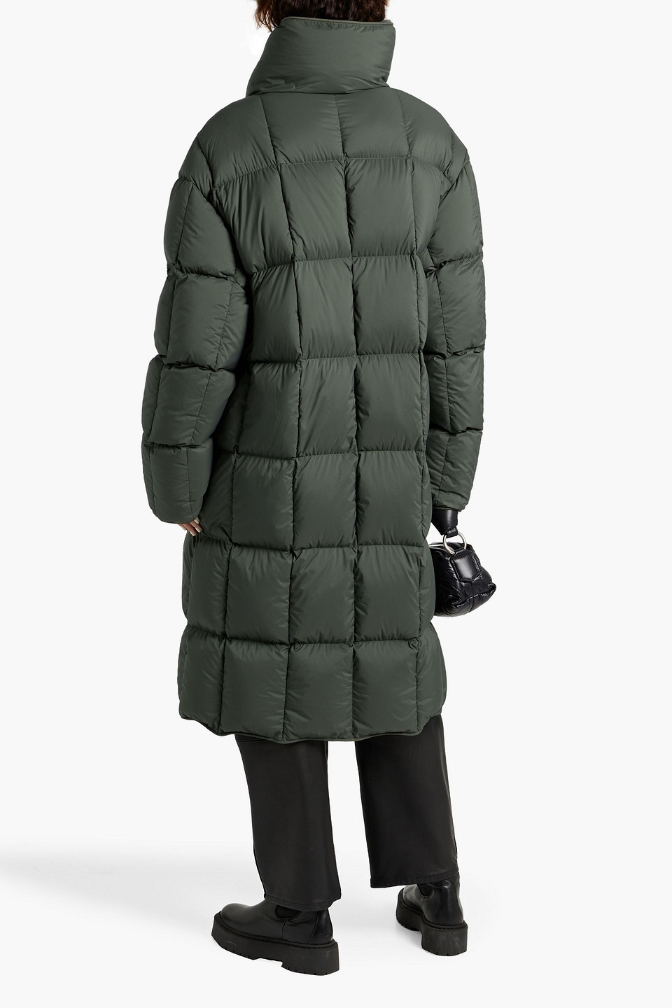 Ienki Ienki Stanley Quilted Shell Down Coat In Army Green