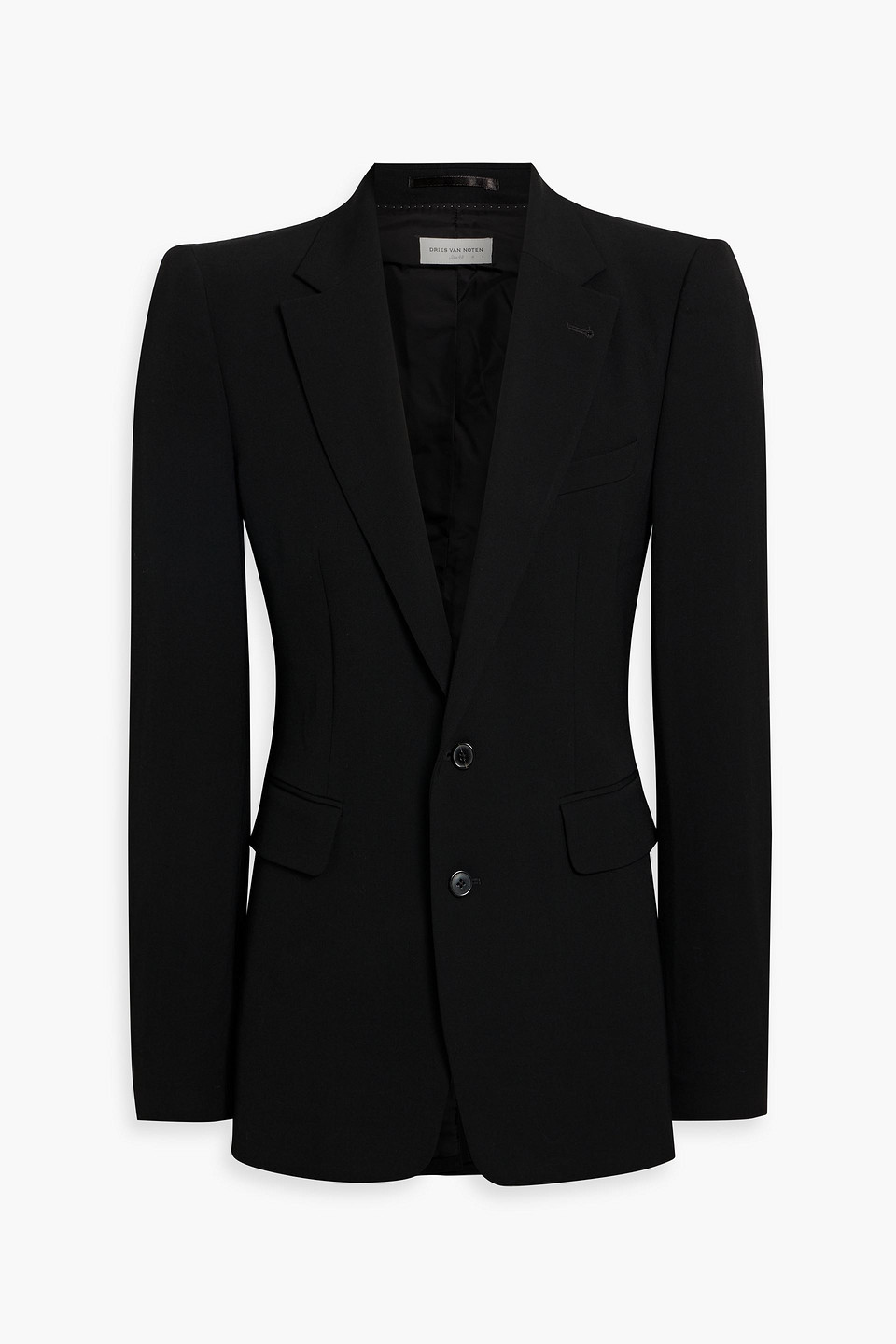 dries van noten - wool-twill blazer - black - fr 50
