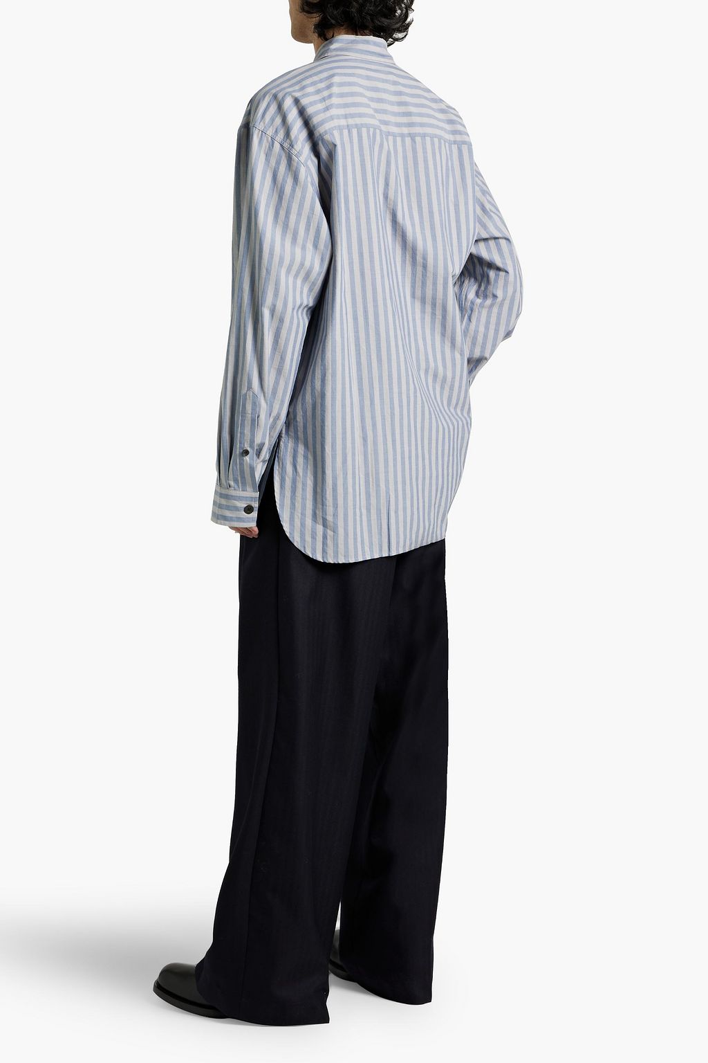 DRIES VAN NOTEN Striped cotton-poplin shirt