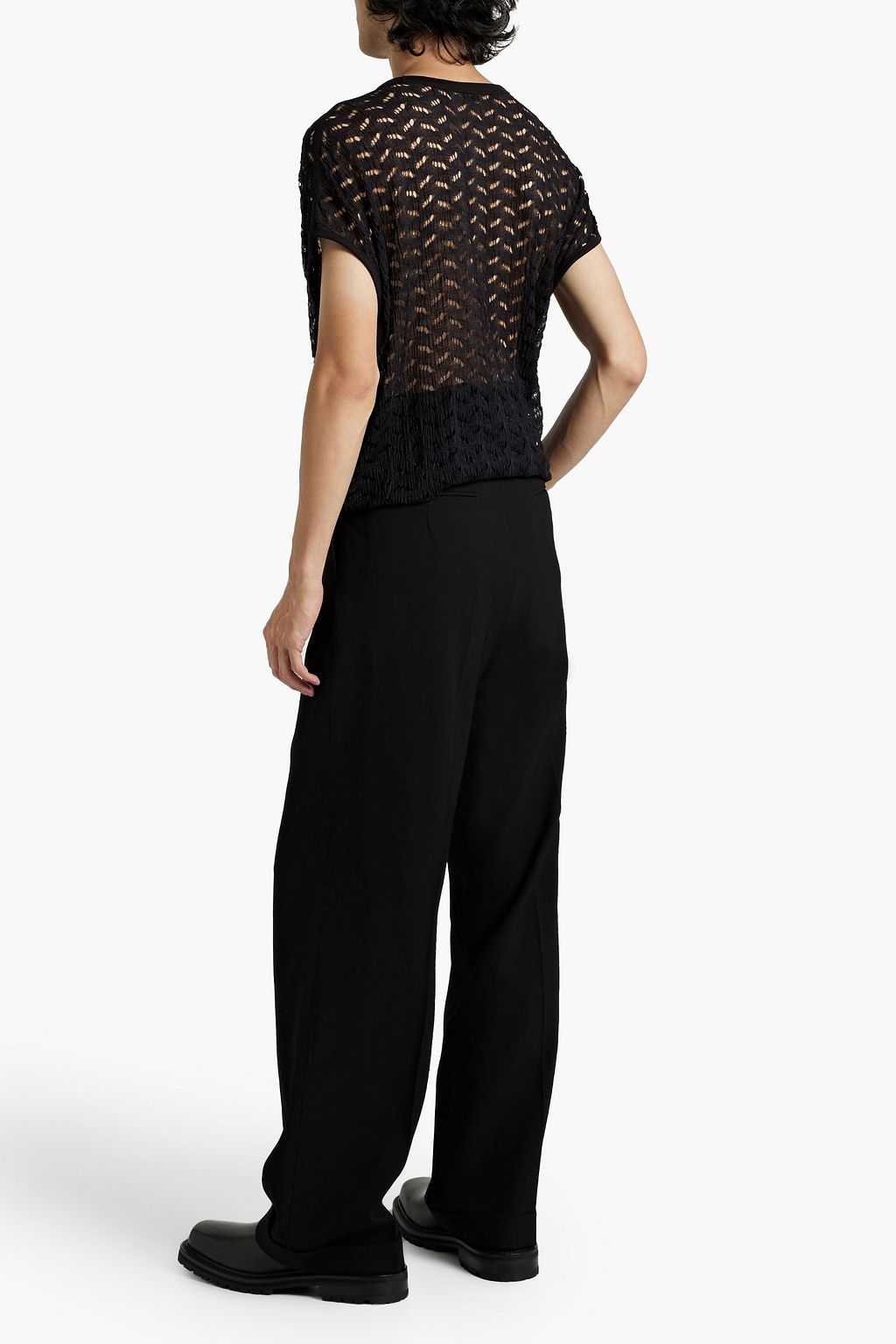 DRIES VAN NOTEN Pleated wool-twill pants