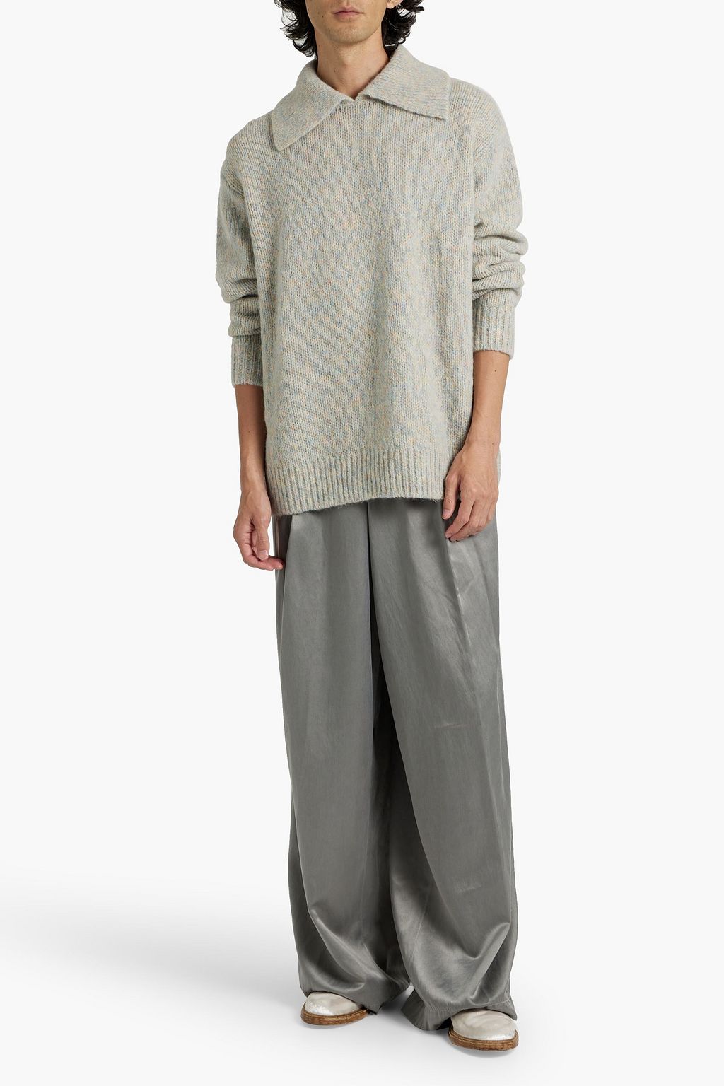 DRIES VAN NOTEN Alpaca-blend polo sweater | THE OUTNET