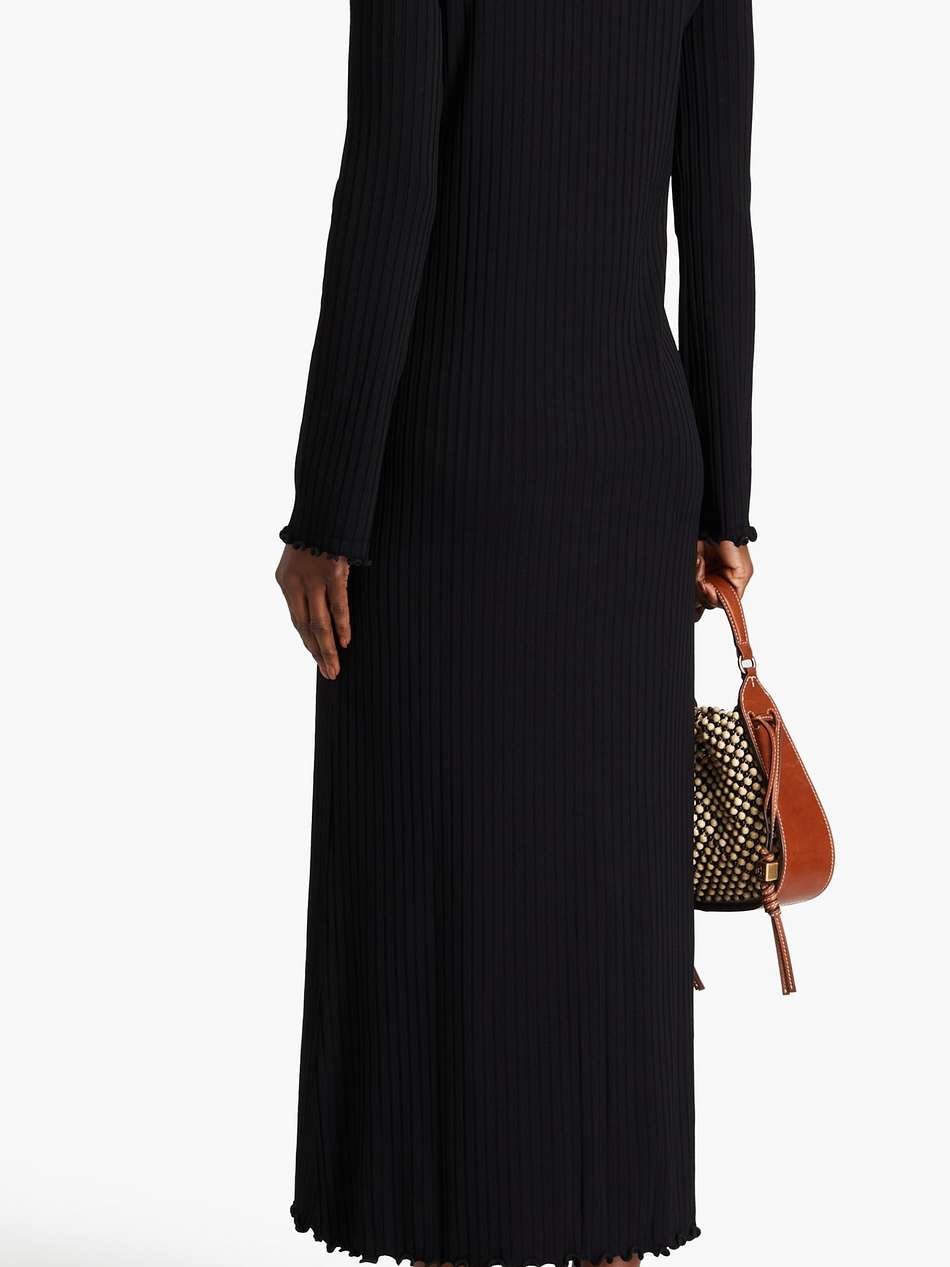 ribbed-jersey maxi dress