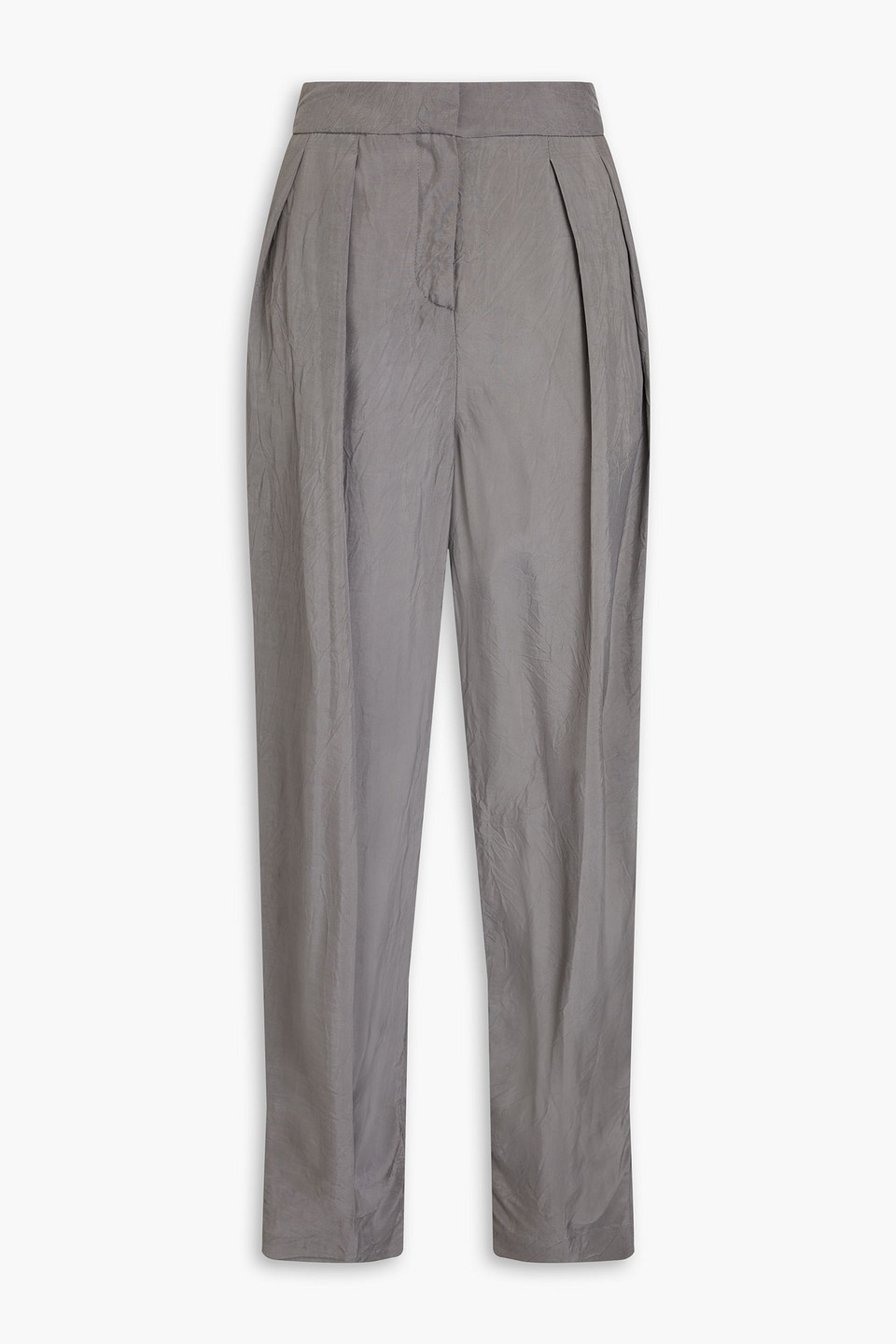 Rohe Crinkled Woven Tapered Pants In Gray