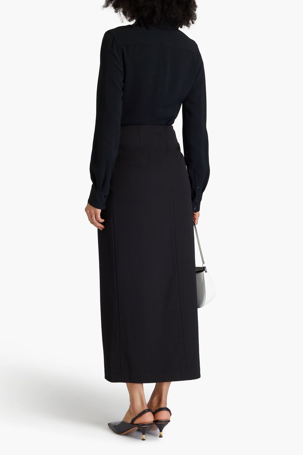 RÓHE Grain de poudre maxi wrap skirt