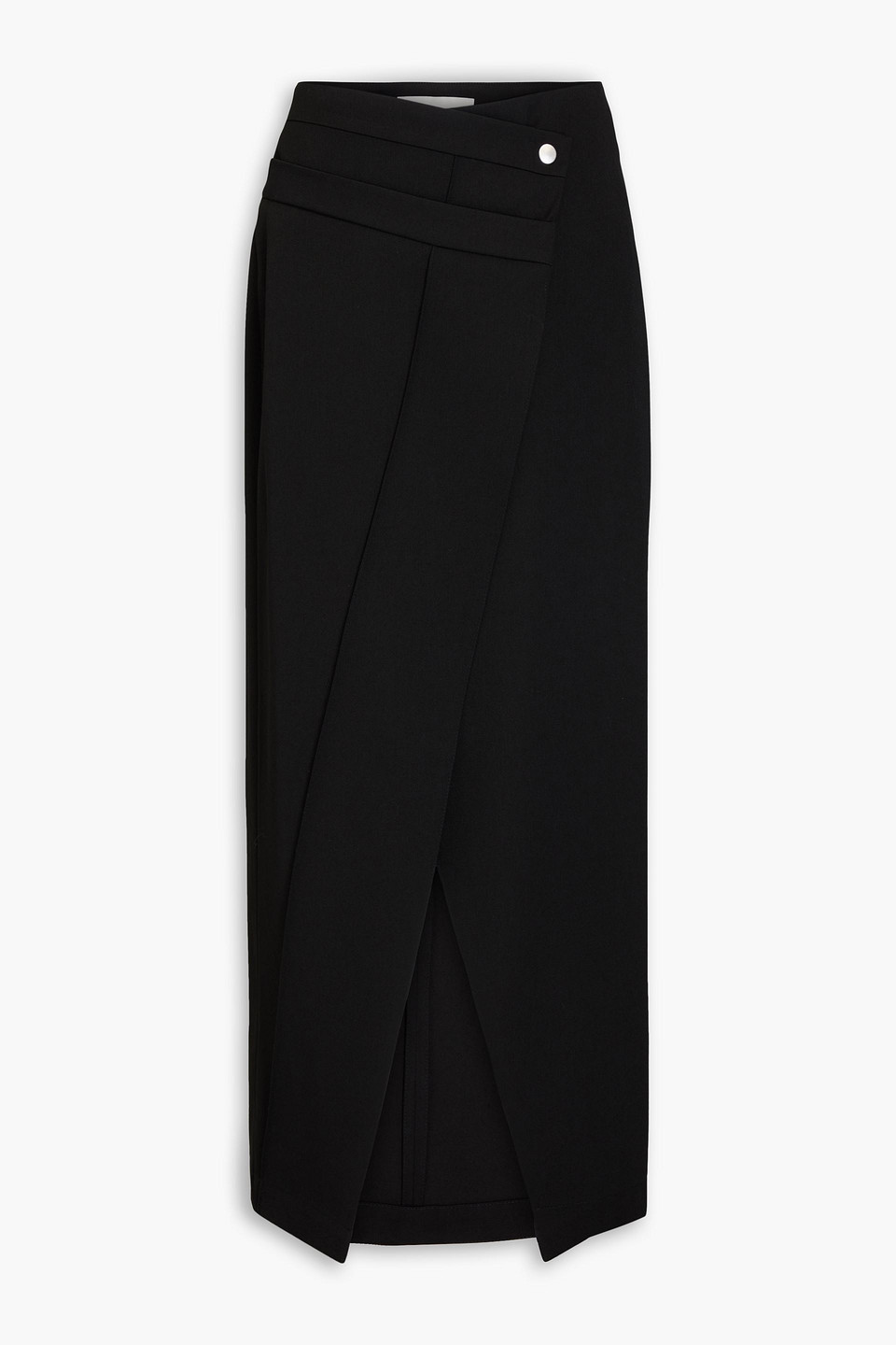 Rohe Grain De Poudre Maxi Wrap Skirt In Black