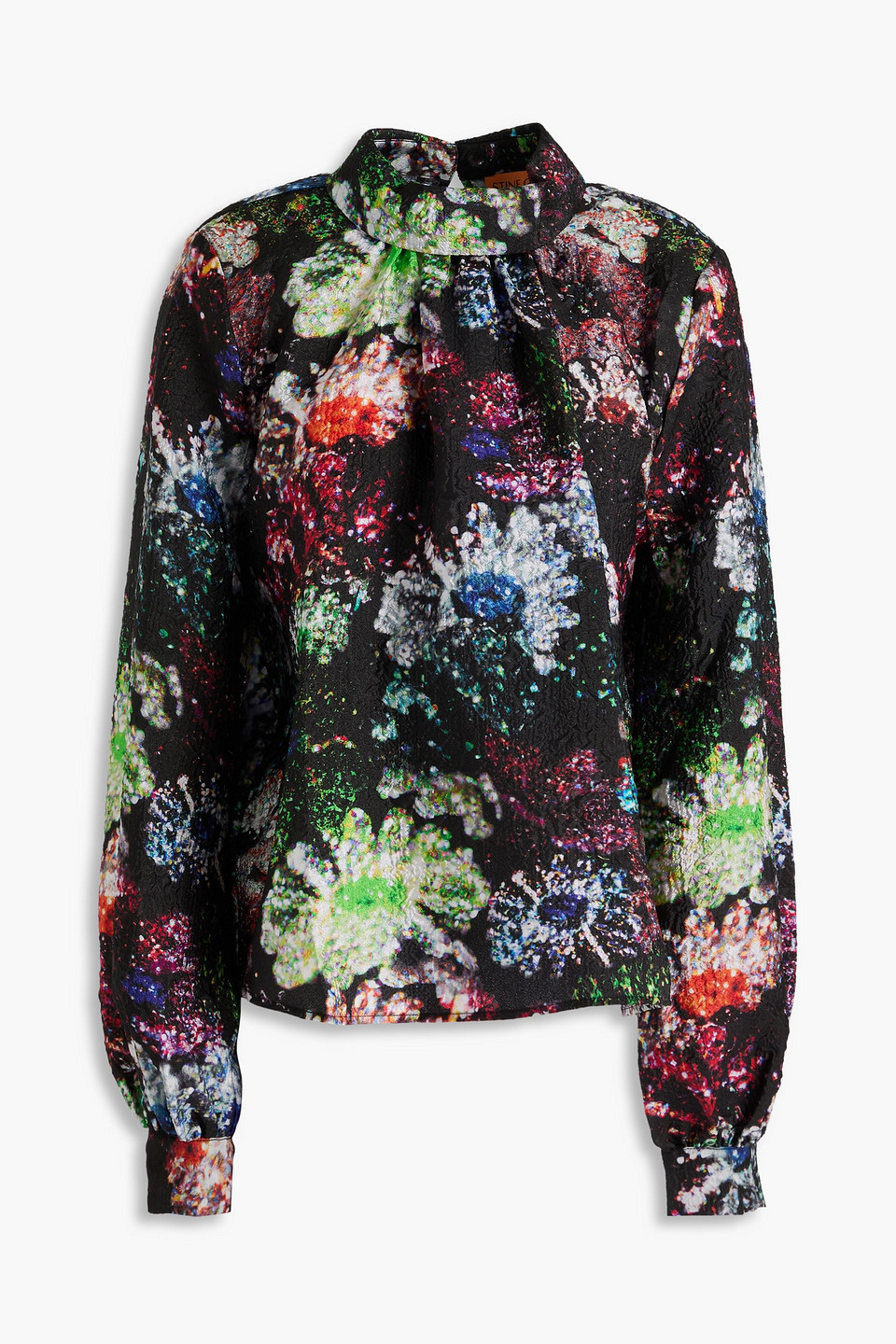 Stine Goya - Ashley floral-print cloqué blouse - Black - S