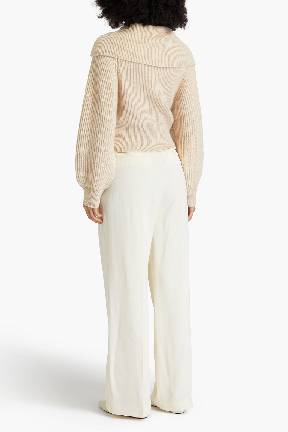 ROHE RIBBED CASHMERE AND WOOL-BLEND SWEATER