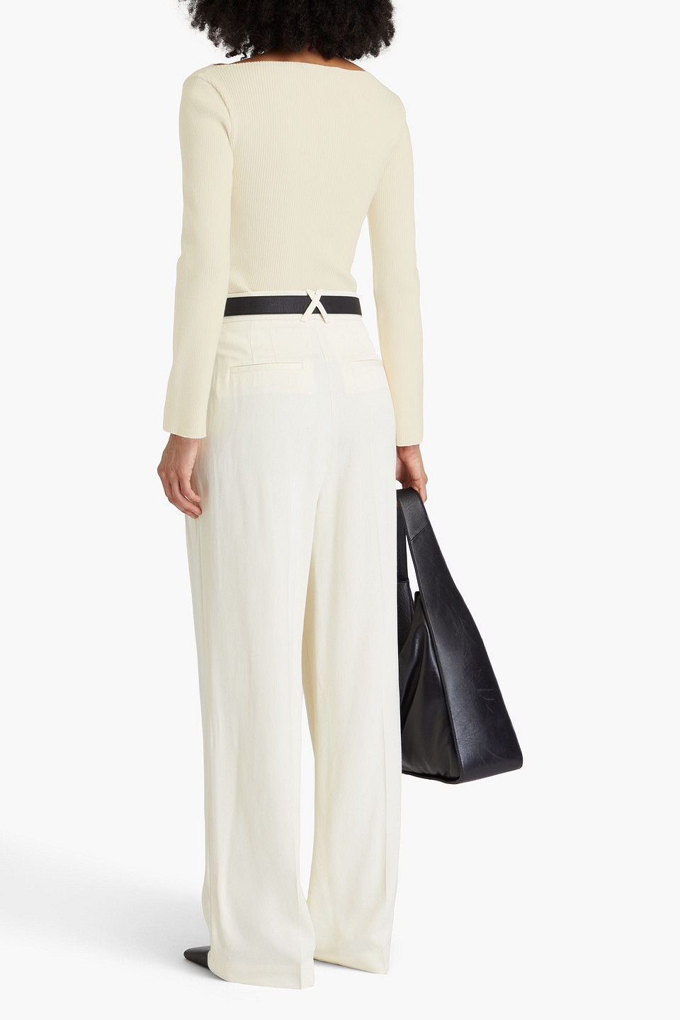 Rohe Ribbed Cotton-blend Top In Cream