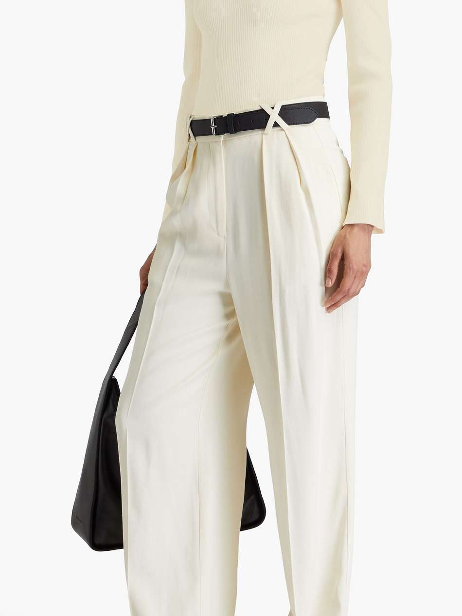 ribbed cotton-blend top