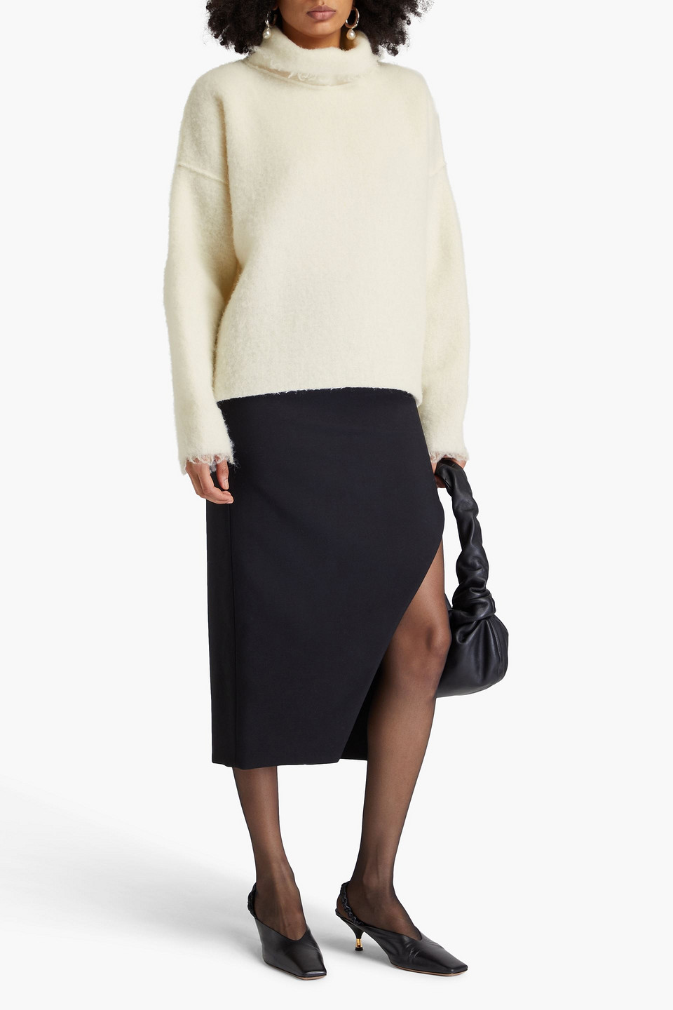 ROHE OVERSIZED WOOL-BLEND TURTLENECK SWEATER