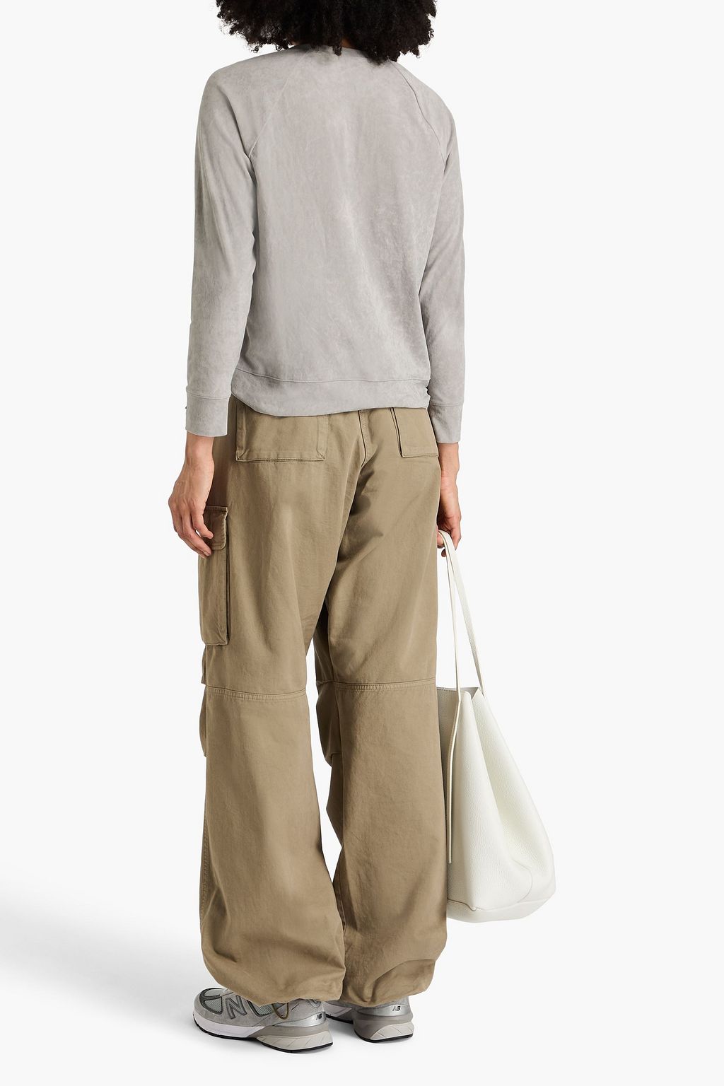 JAMES PERSE Crushed-velvet sweatshirt