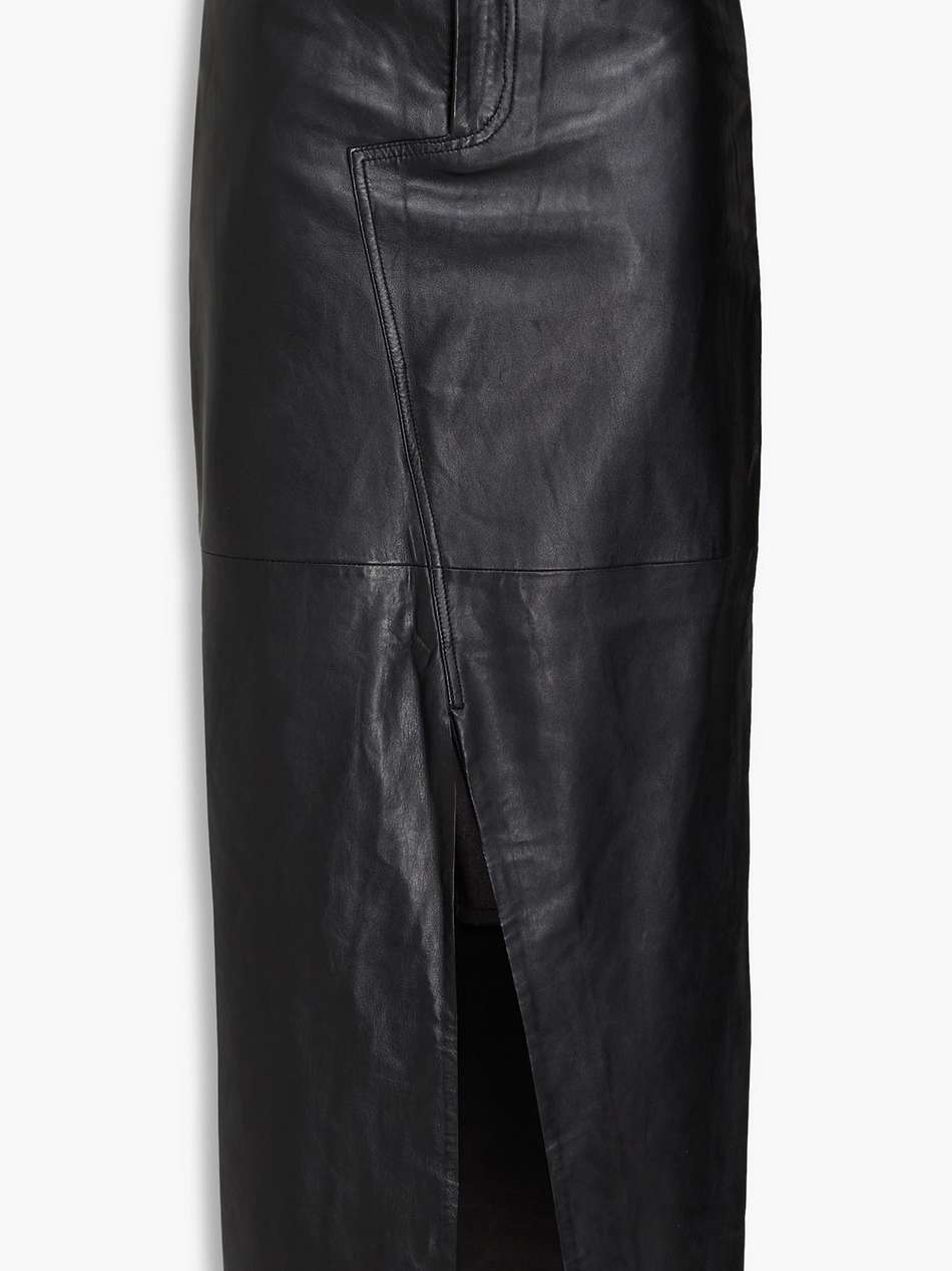 leather maxi skirt