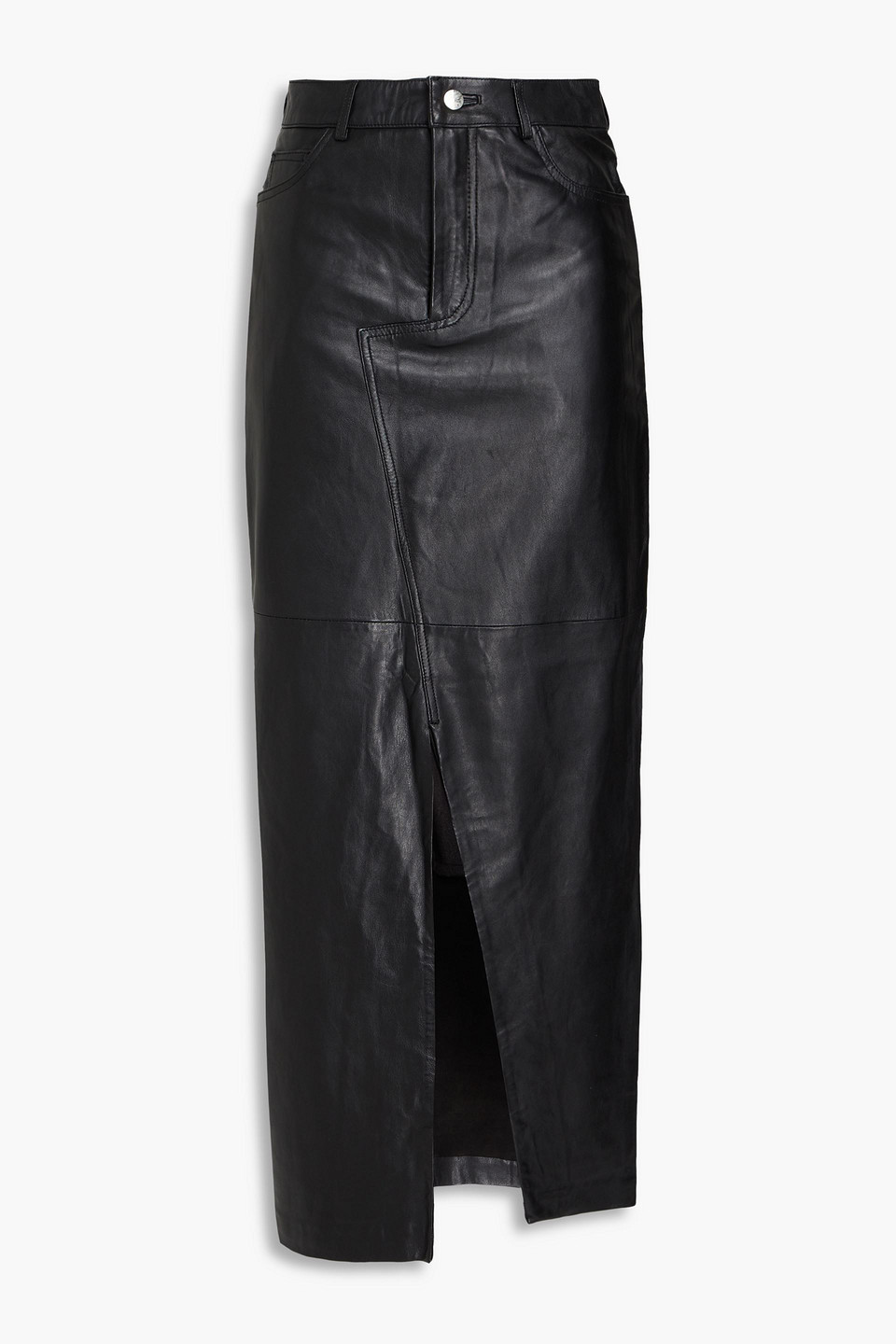 Muubaa Leather Maxi Skirt In Black