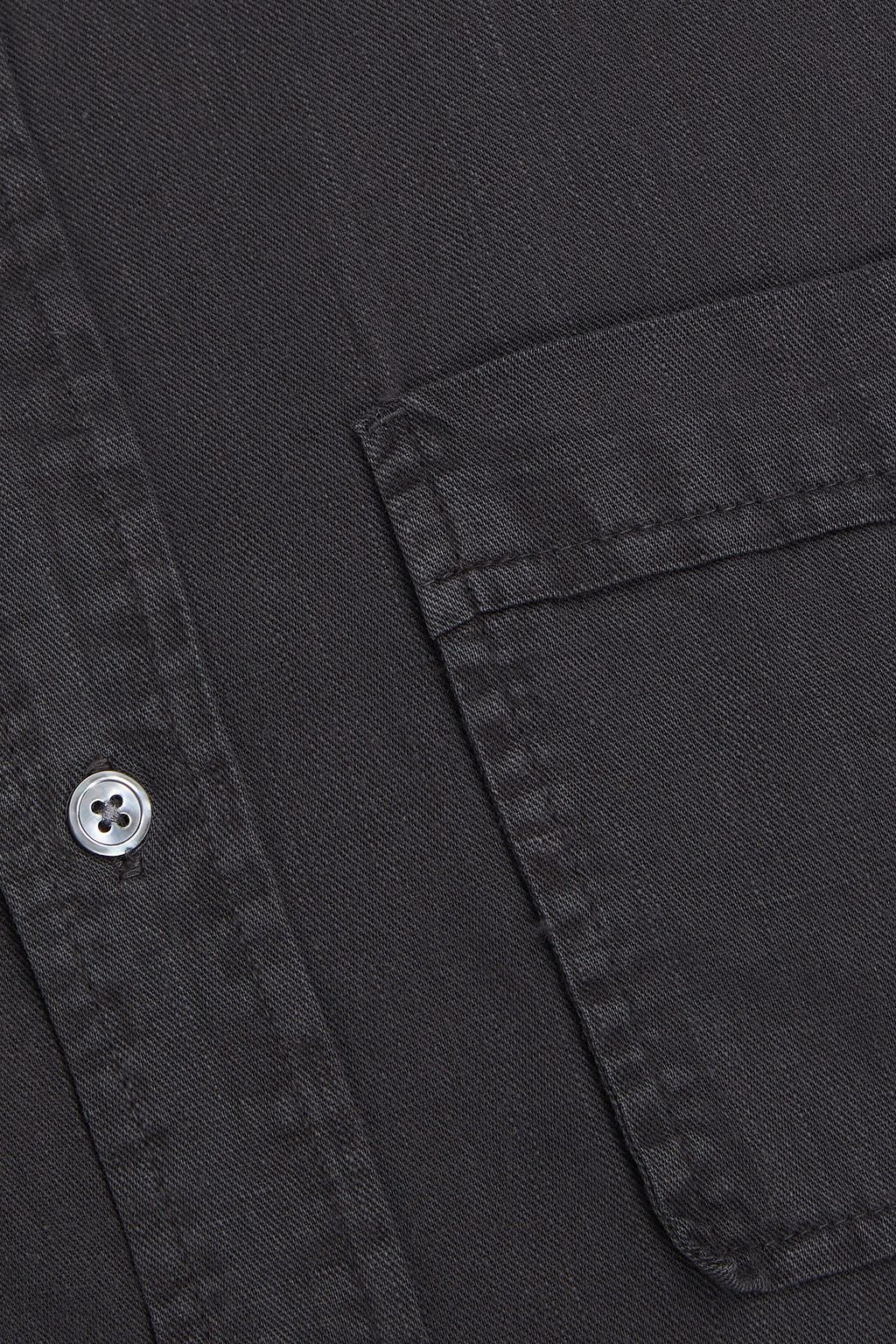 JAMES PERSE Hemd aus Twill aus einer Baumwoll-Leinenmischung