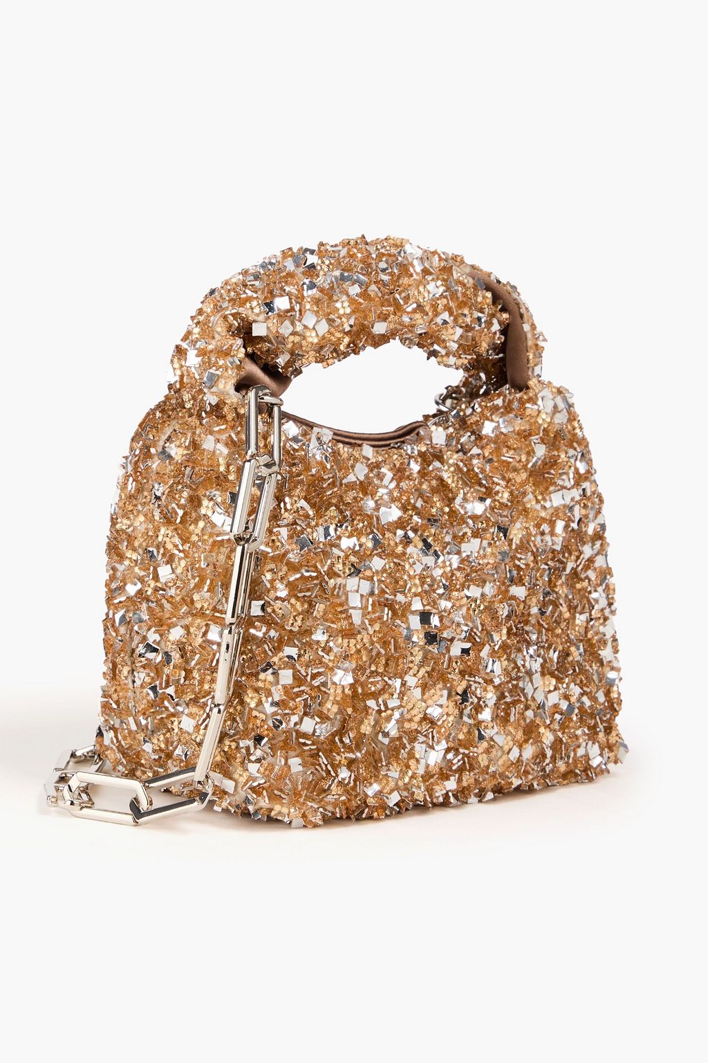 STINE GOYA Ziggy crystal-embellished twisted faux leather tote