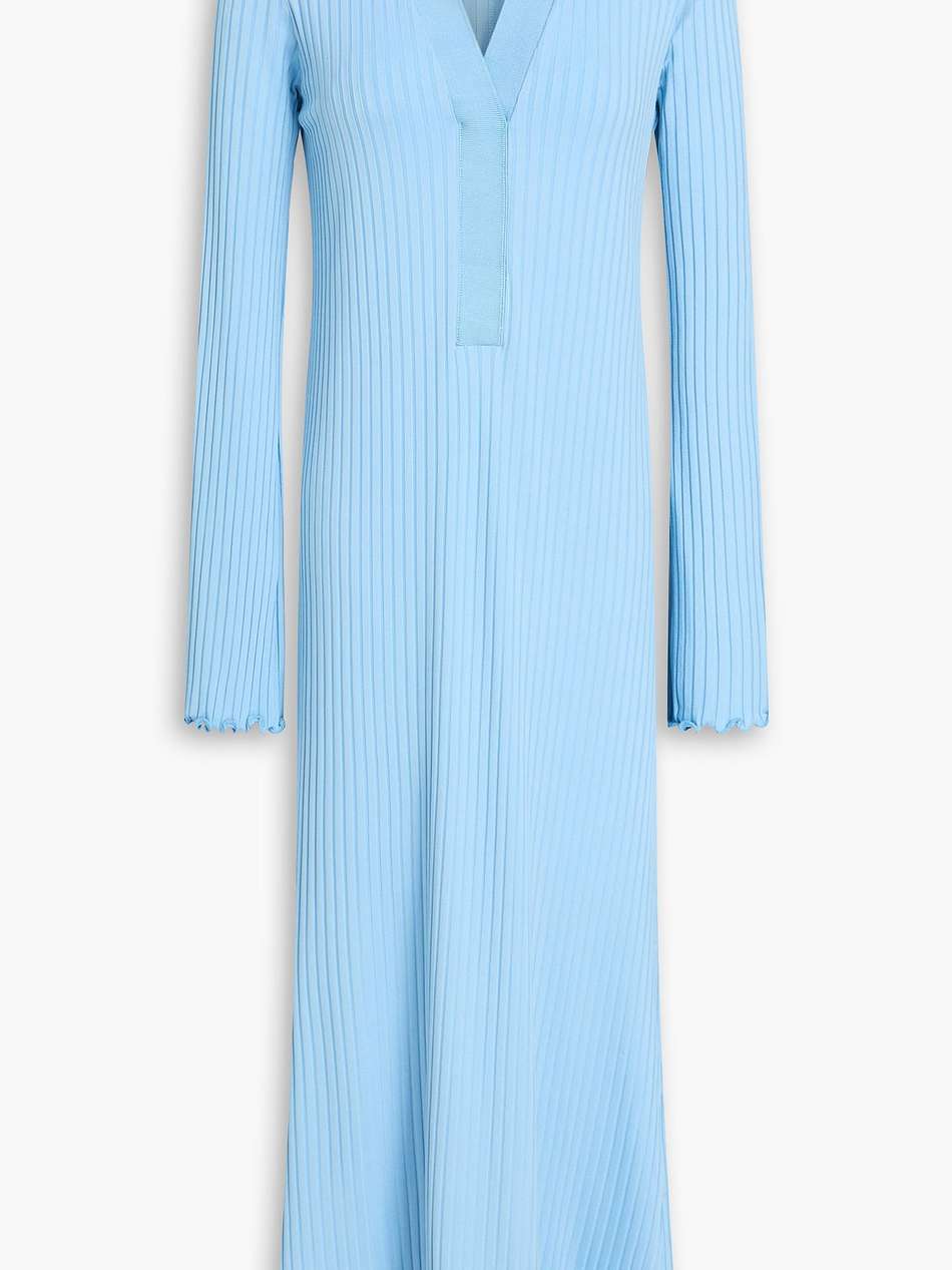 ribbed jersey maxi dress