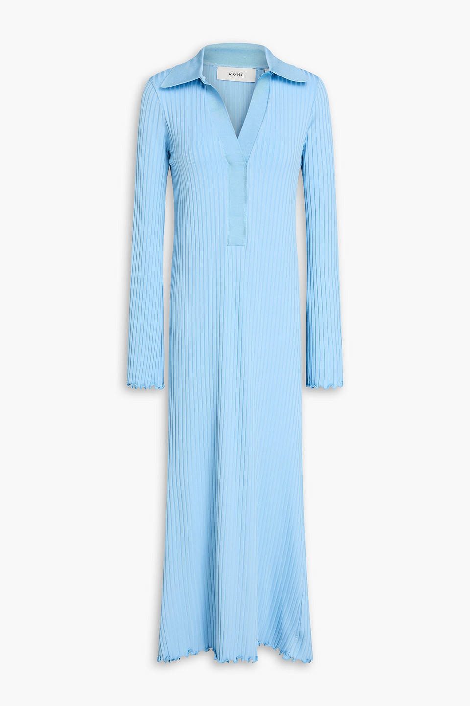 Rohe Ribbed Jersey Maxi Dress In Light Blue