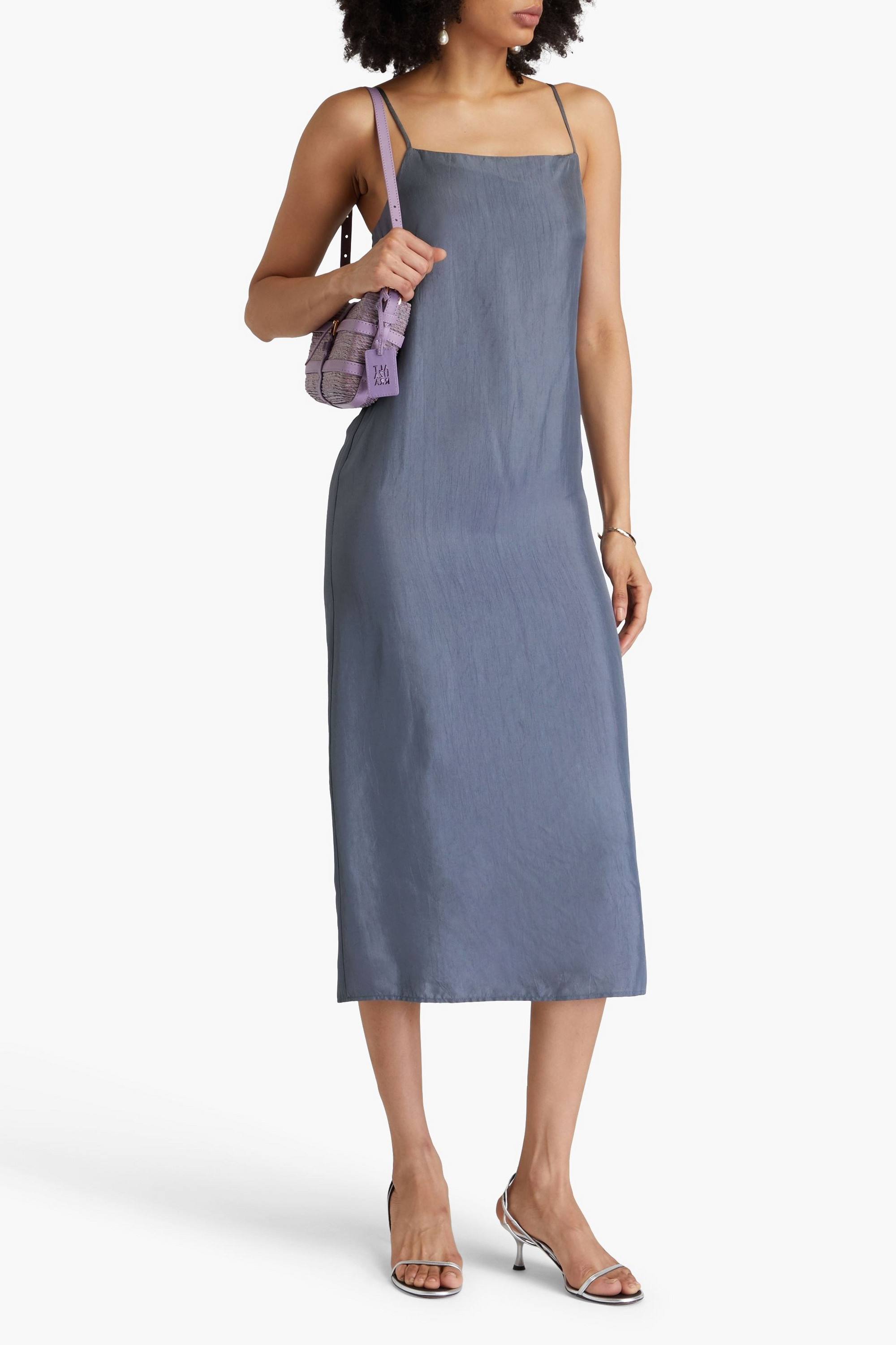 Róhe Woven midi slip dress