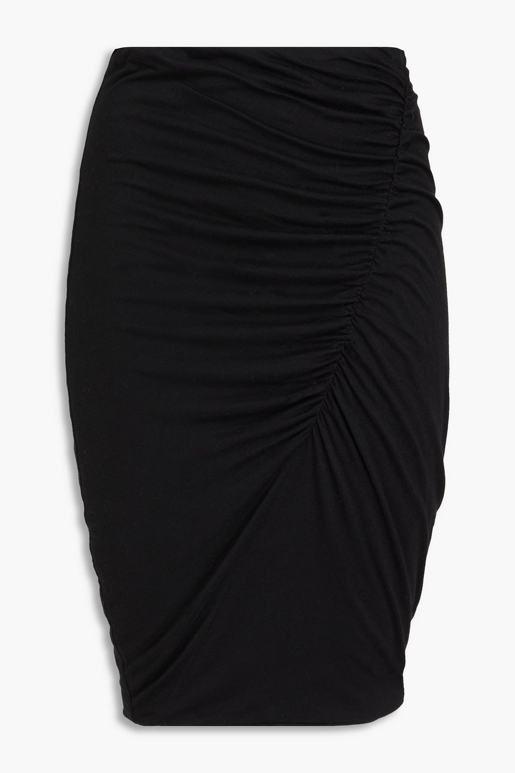 JAMES PERSE Ruched TENCEL blend jersey skirt THE OUTNET