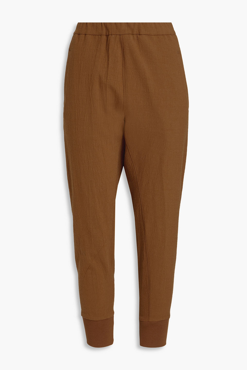 James Perse Elasticated-waist Slim-fit Trousers In Braun