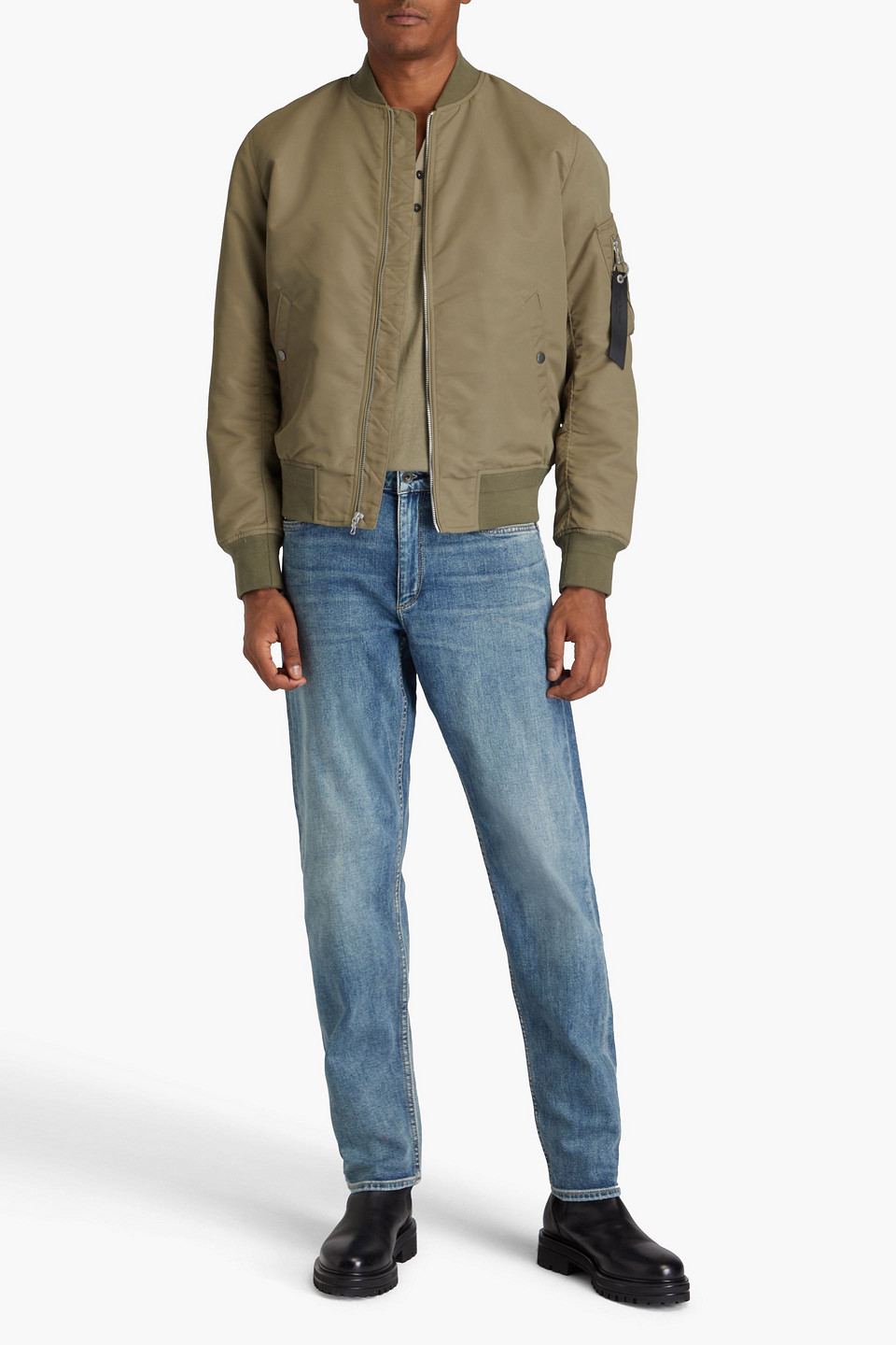 Rag & Bone - Manston Shell Bomber Jacket - Green - S 