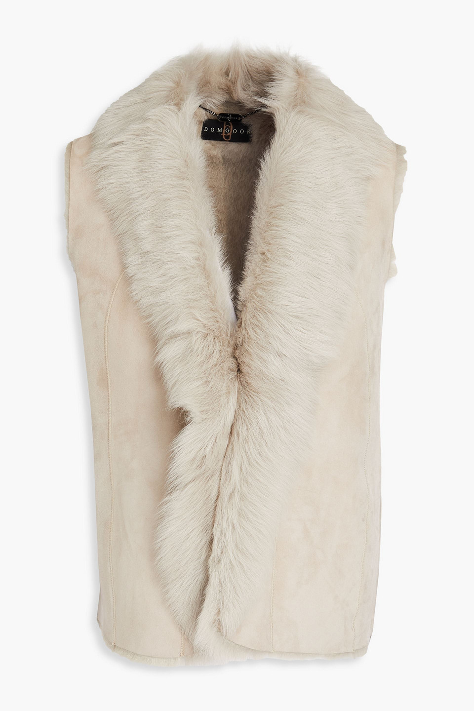 Dom Goor Shearling Vest In Stone