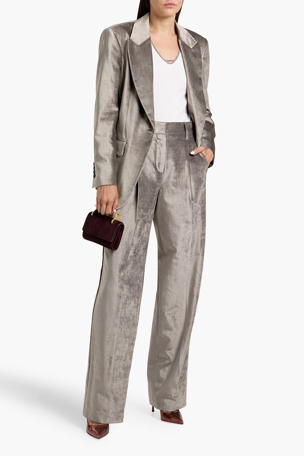 BRUNELLO CUCINELLI Cotton-blend velvet blazer