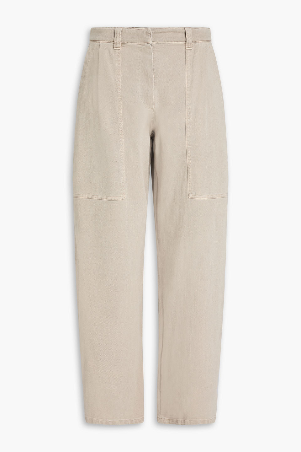 Brunello Cucinelli Bead-embellished High-rise Tapered Jeans