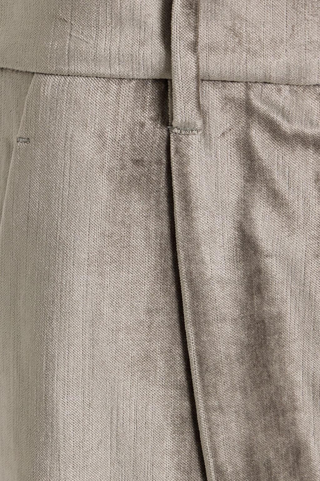 BRUNELLO CUCINELLI Cotton-blend velvet straight-leg pants