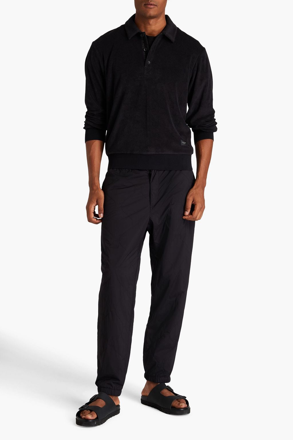 RAG & BONE Cotton-blend terry polo shirt