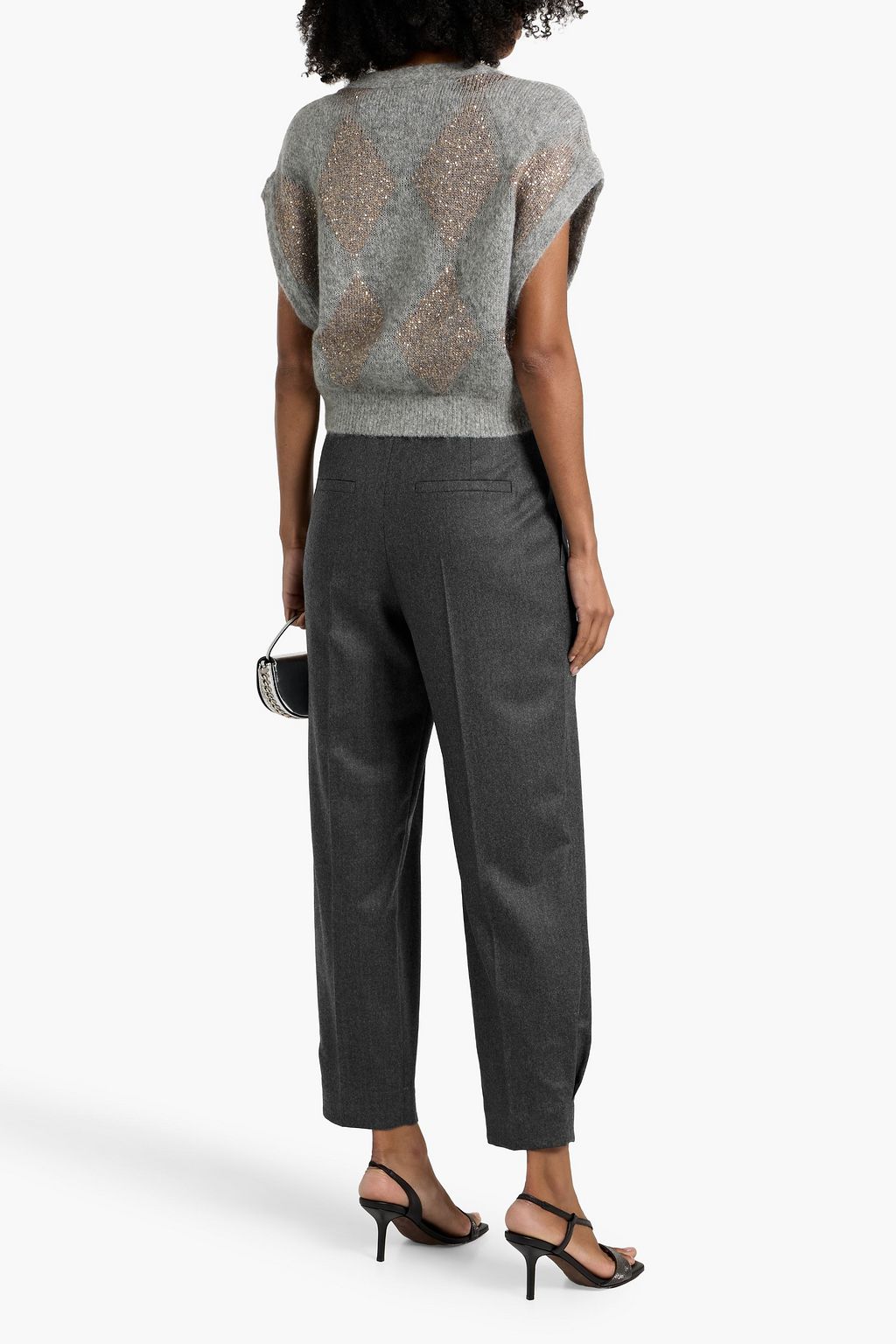 BRUNELLO CUCINELLI Pleated wool-flannel tapered pants