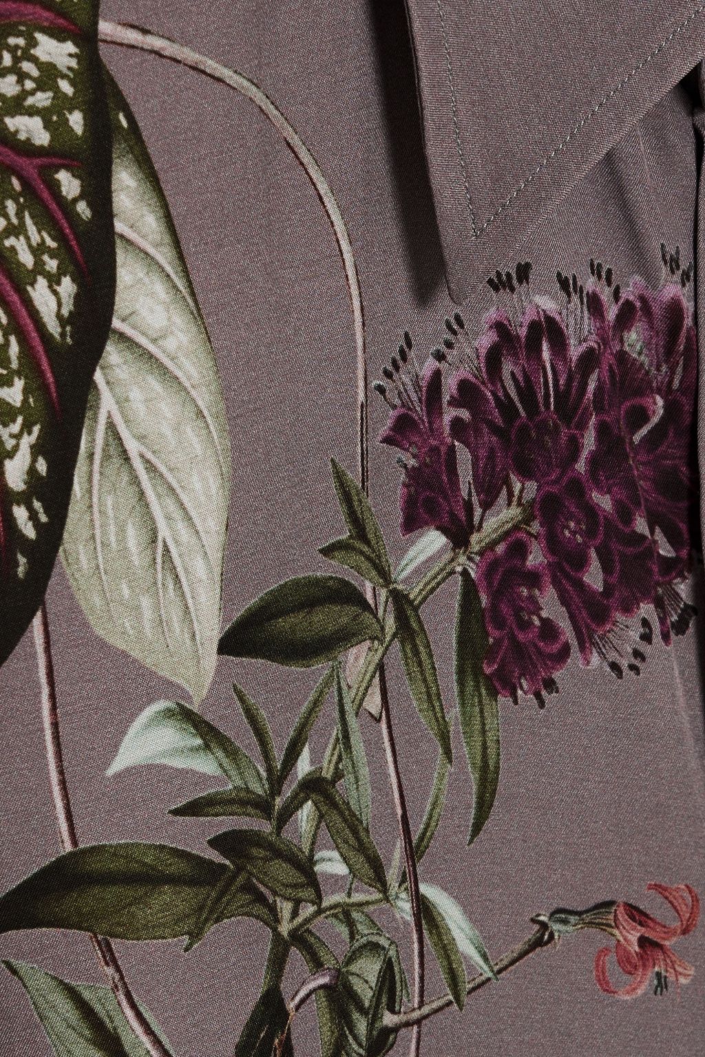 DRIES VAN NOTEN Floral-print satin shirt