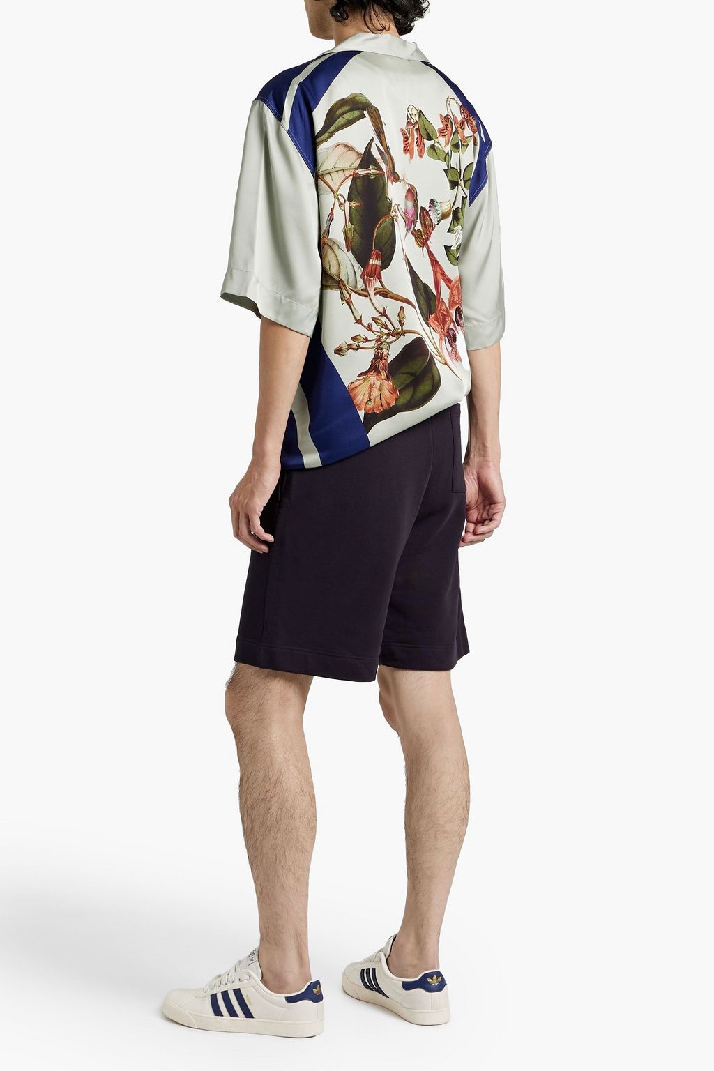 Black Straight-Leg Cotton-Jersey Drawstring Shorts | DRIES