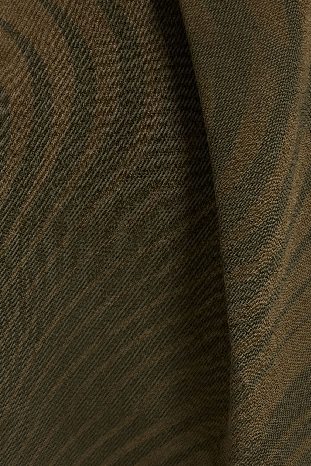 DRIES VAN NOTEN Pleated printed denim jeans