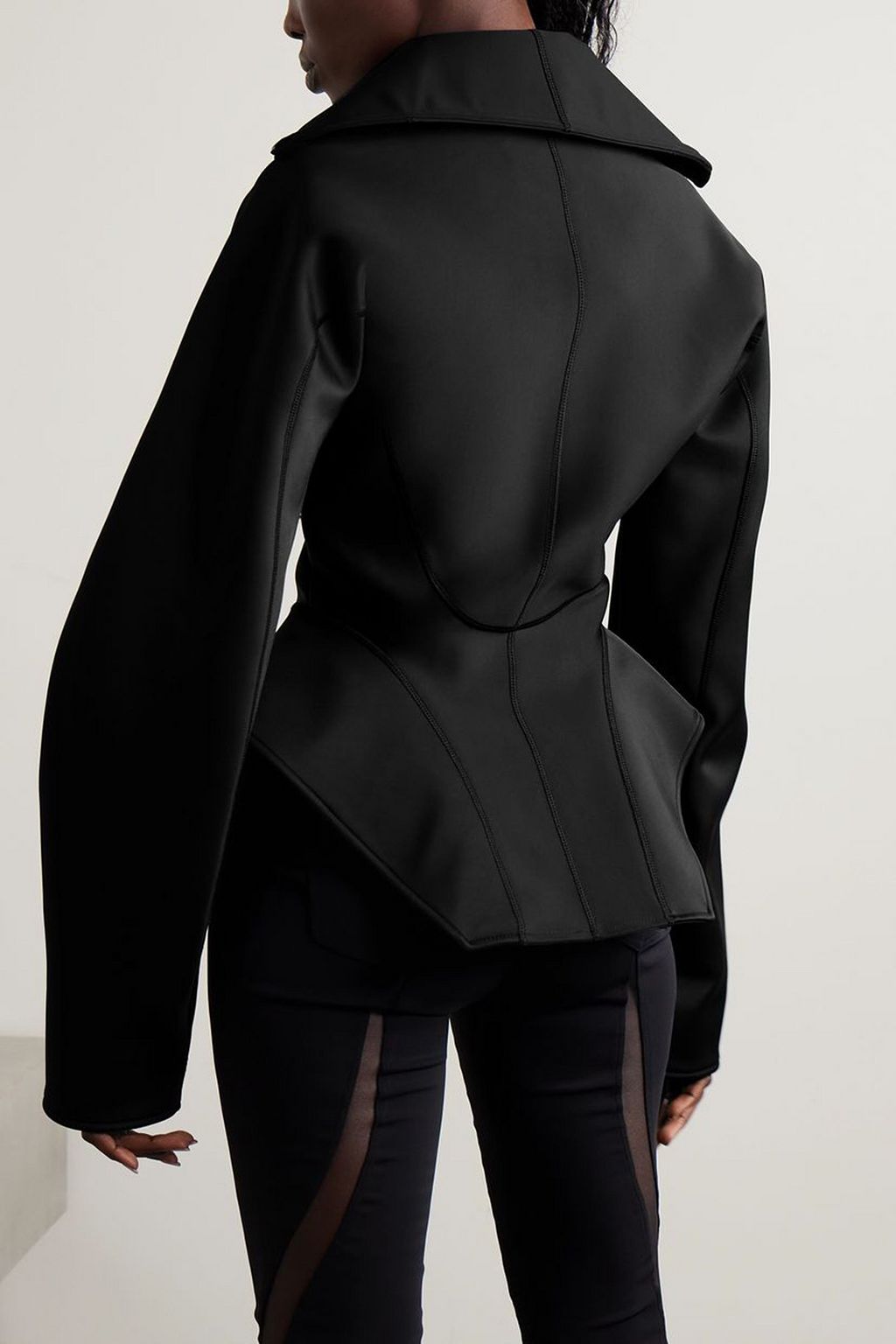 MUGLER ストレッチポンチ ジャケット パネルデザイン