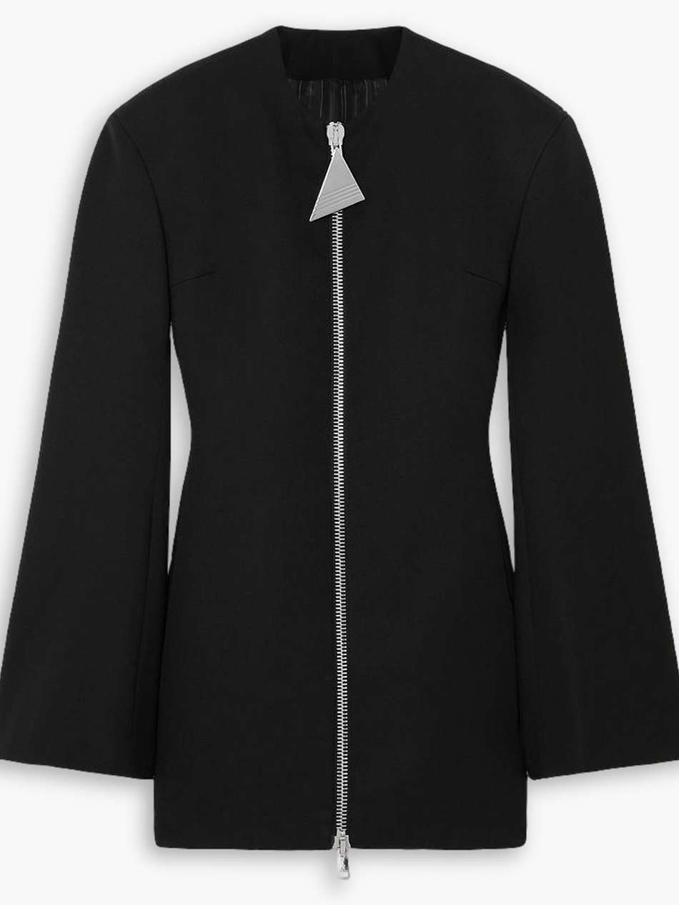 wool-twill mini dress