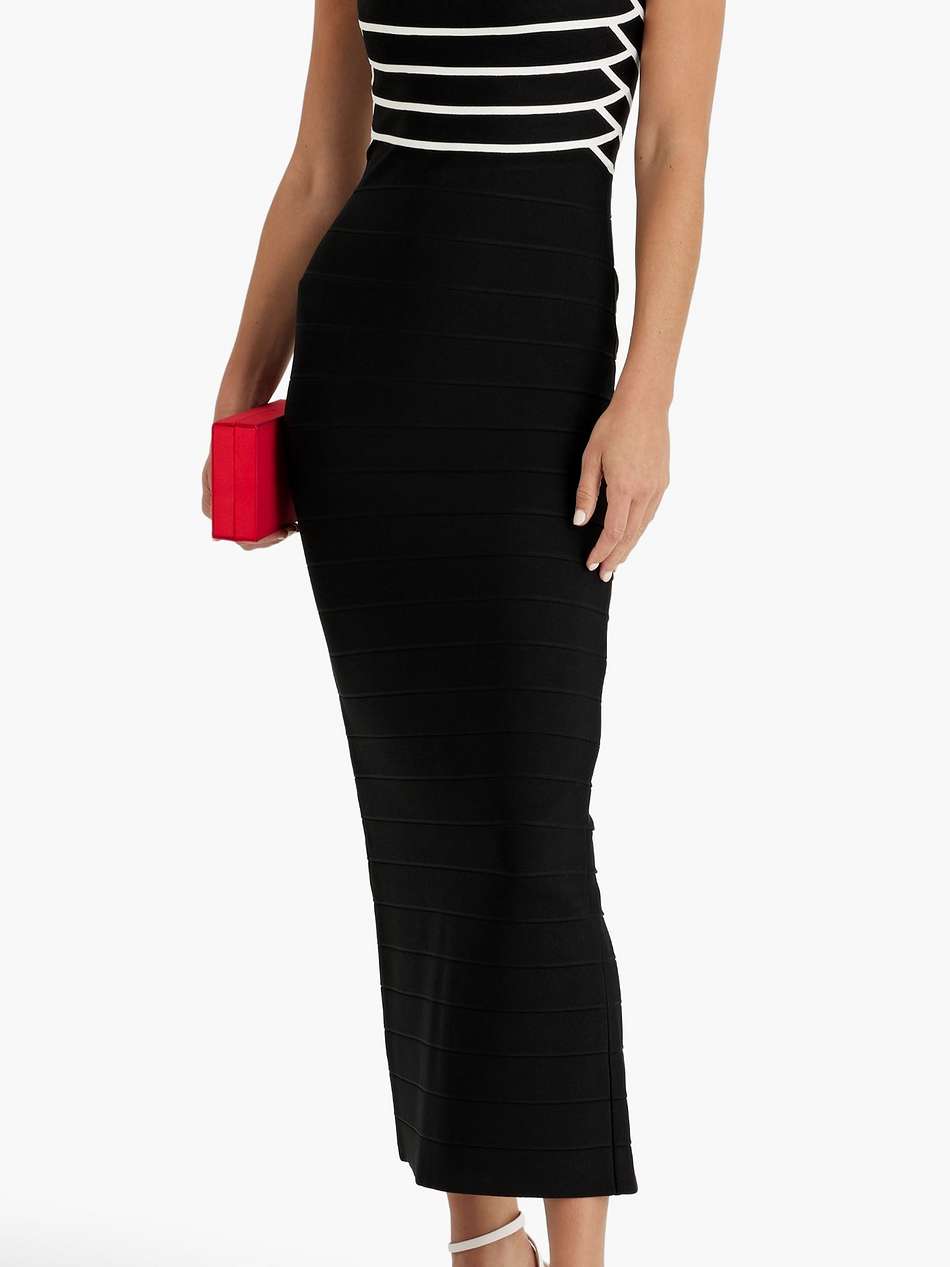 striped bandage gown