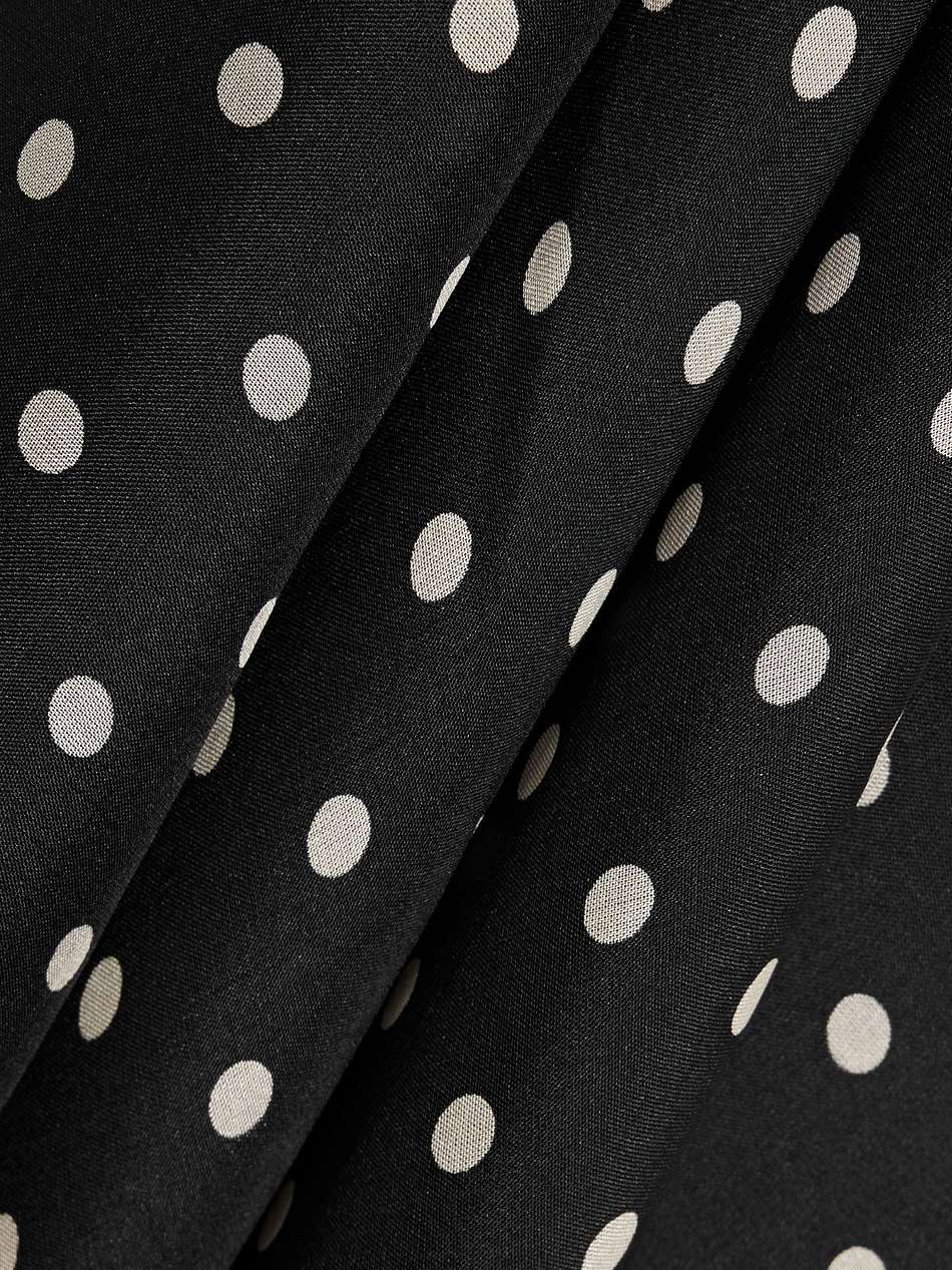 polka-dot chiffon midi dress