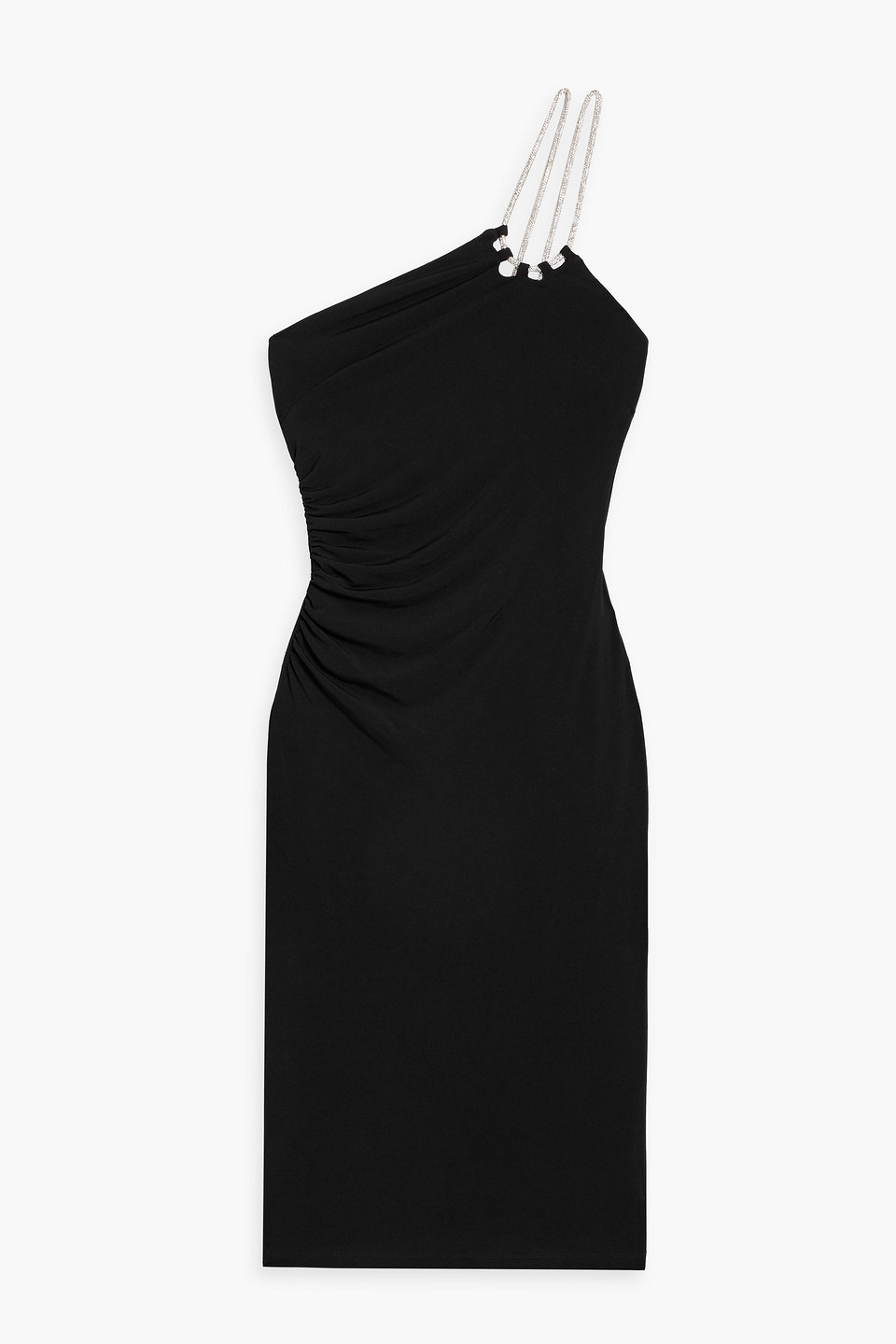 Hervé Léger One-shoulder crystal-embellished stretch-jersey dress